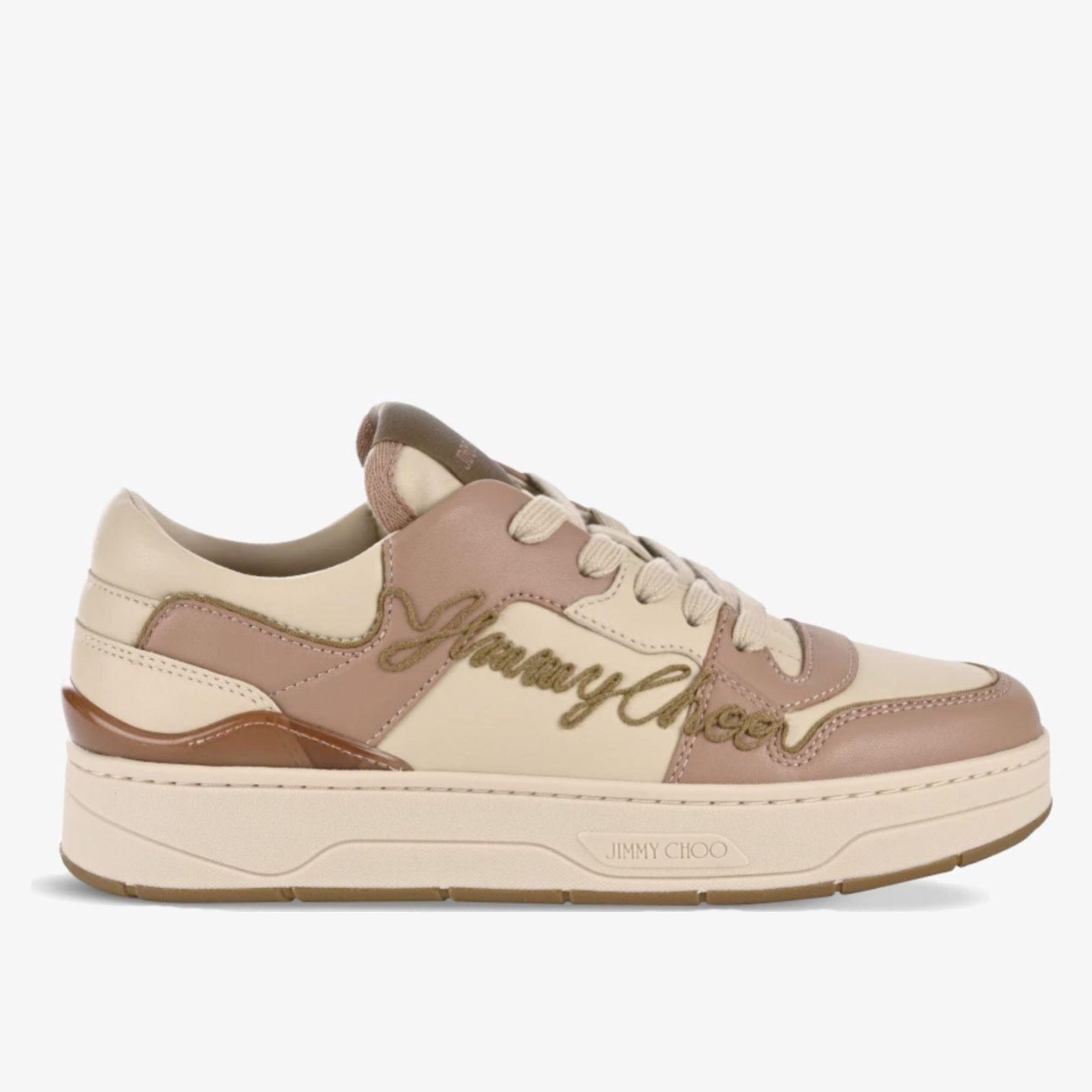 Дамски кецове Women’s sneakers Jimmy Chooo Florent F FLORENTFOLMXBALLETPINKKHAKIGREENMIX lateral view