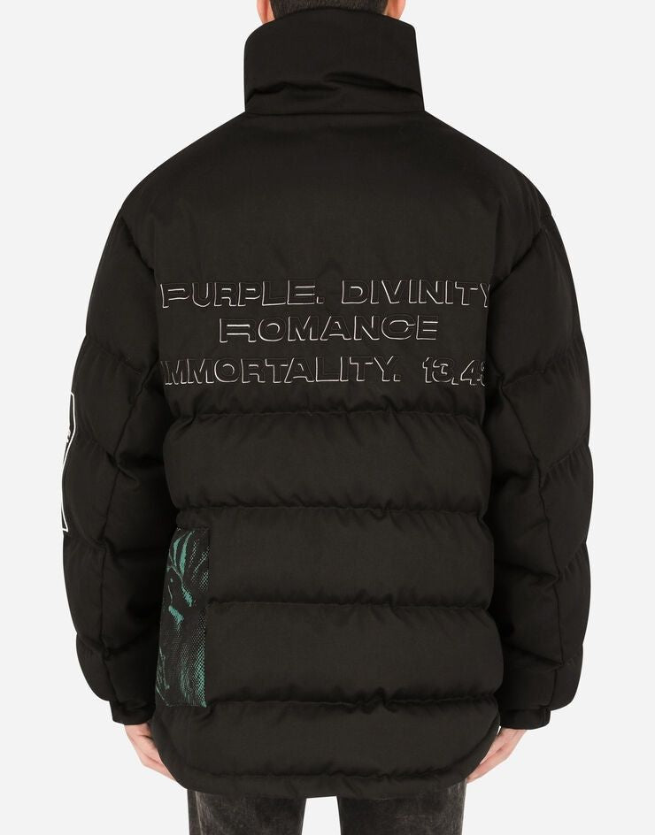 Мъжко луксозно пухено яке в черно DOLCE & GABBANA Men’s Luxury Black Puffer Jacket