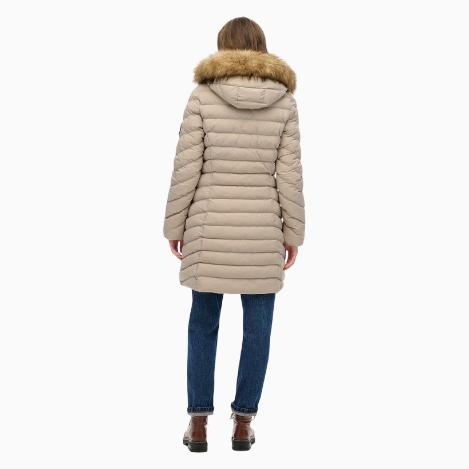 Дамско бежово яке Superdry Women Jacket W5011999A Back View