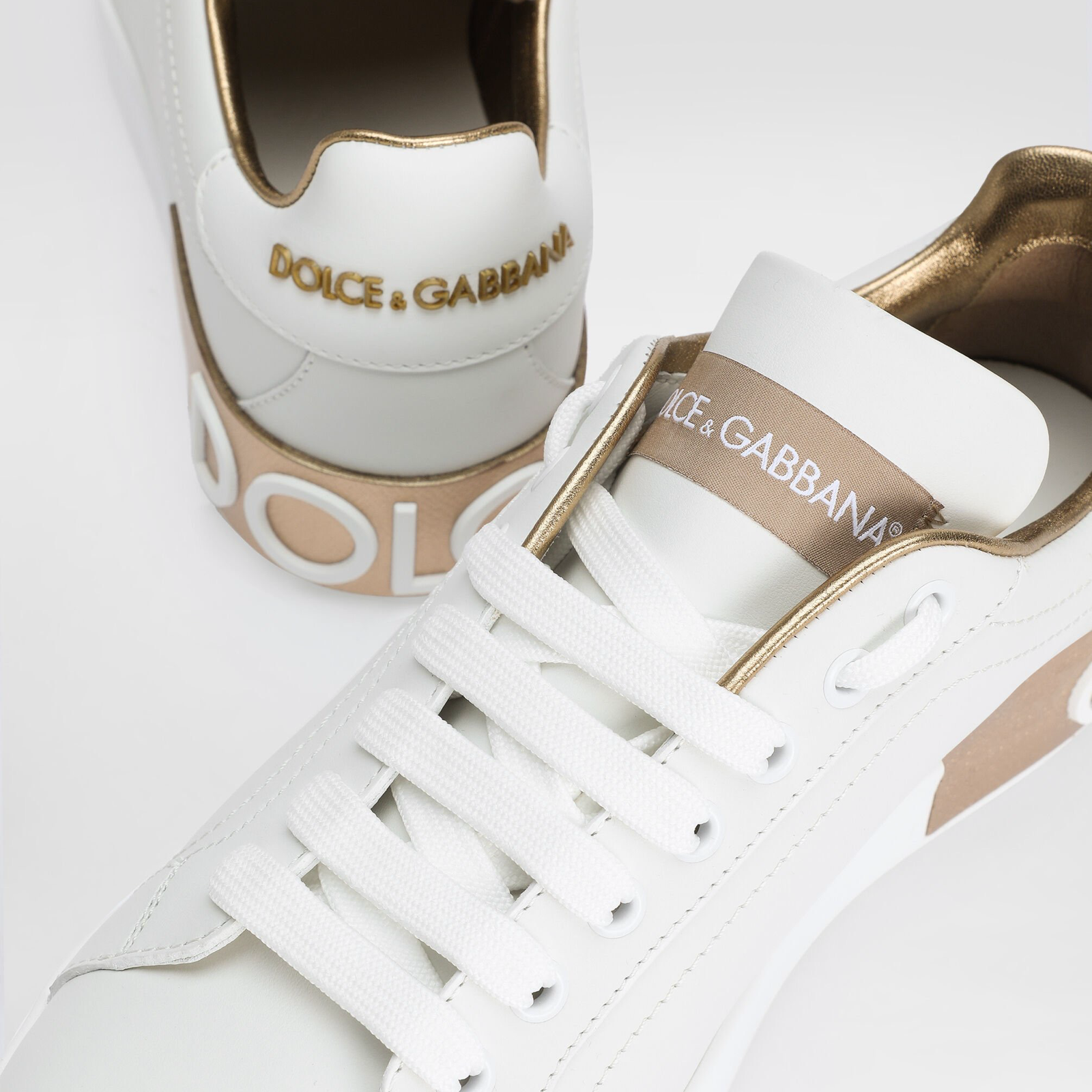 Дамски бели маратонки Dolce & Gabbana Portofino Women Sneakers Up