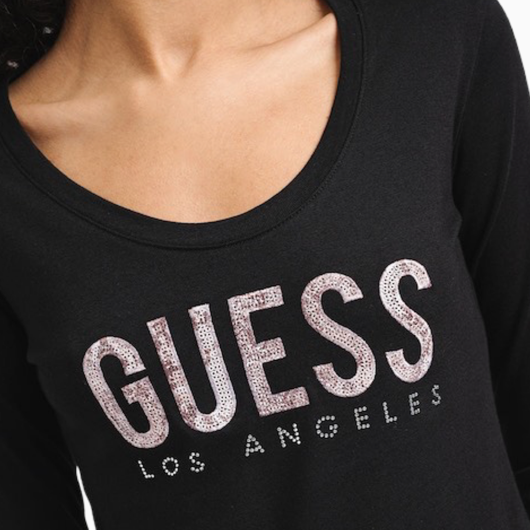 Дамска черна блуза Guess W5RI66 I3Z14