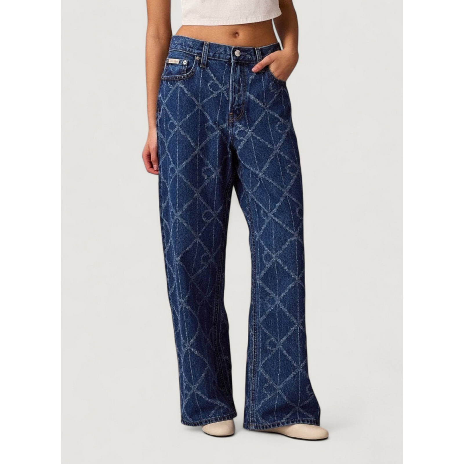 Дамски дънки Calvin Klein Jeans Women Jeans LV047D709G Front View