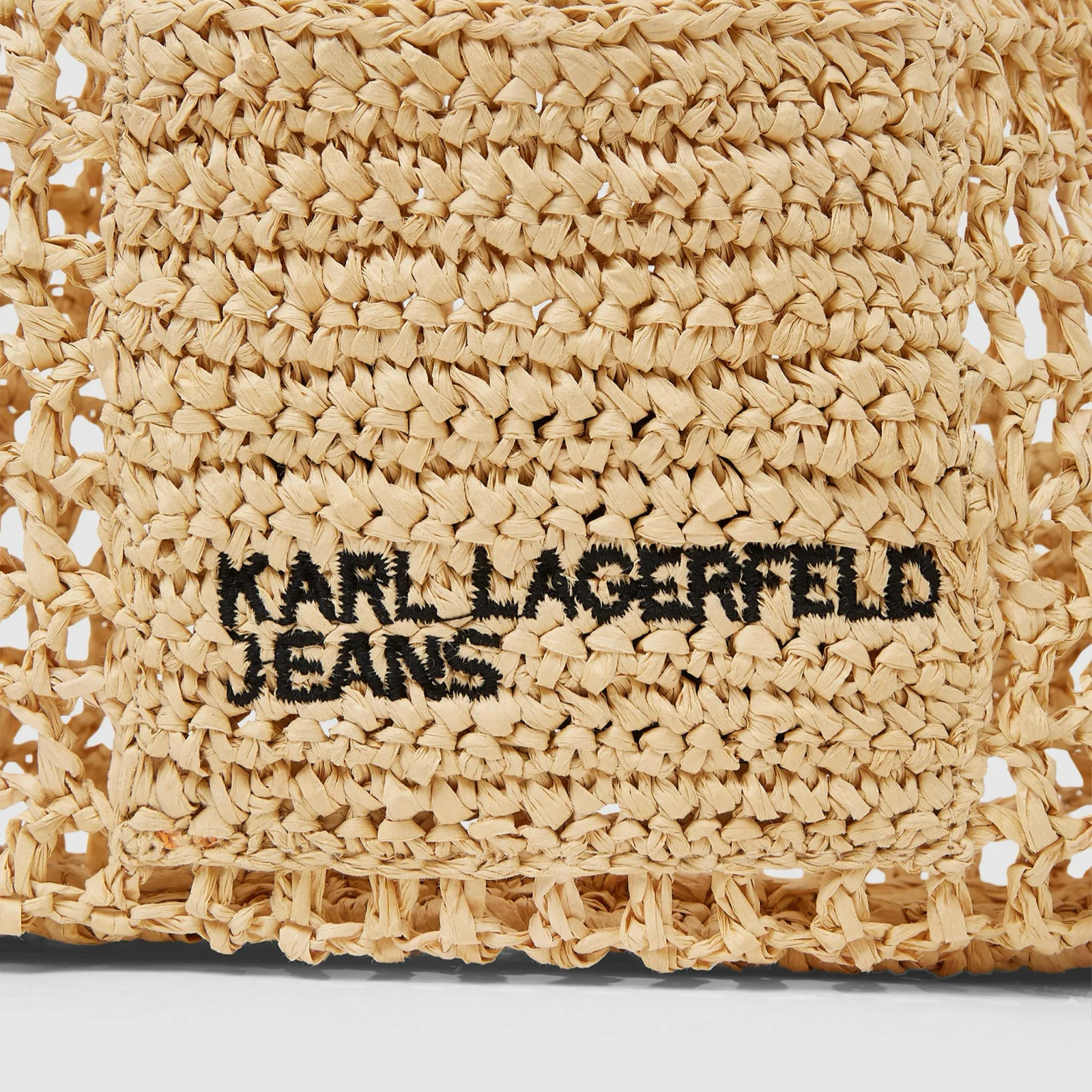 Дамска лятна шопинг чанта Karl Lagerfeld Jeans Summer Woven Hobo Bag B2W50050 106 Close-Up