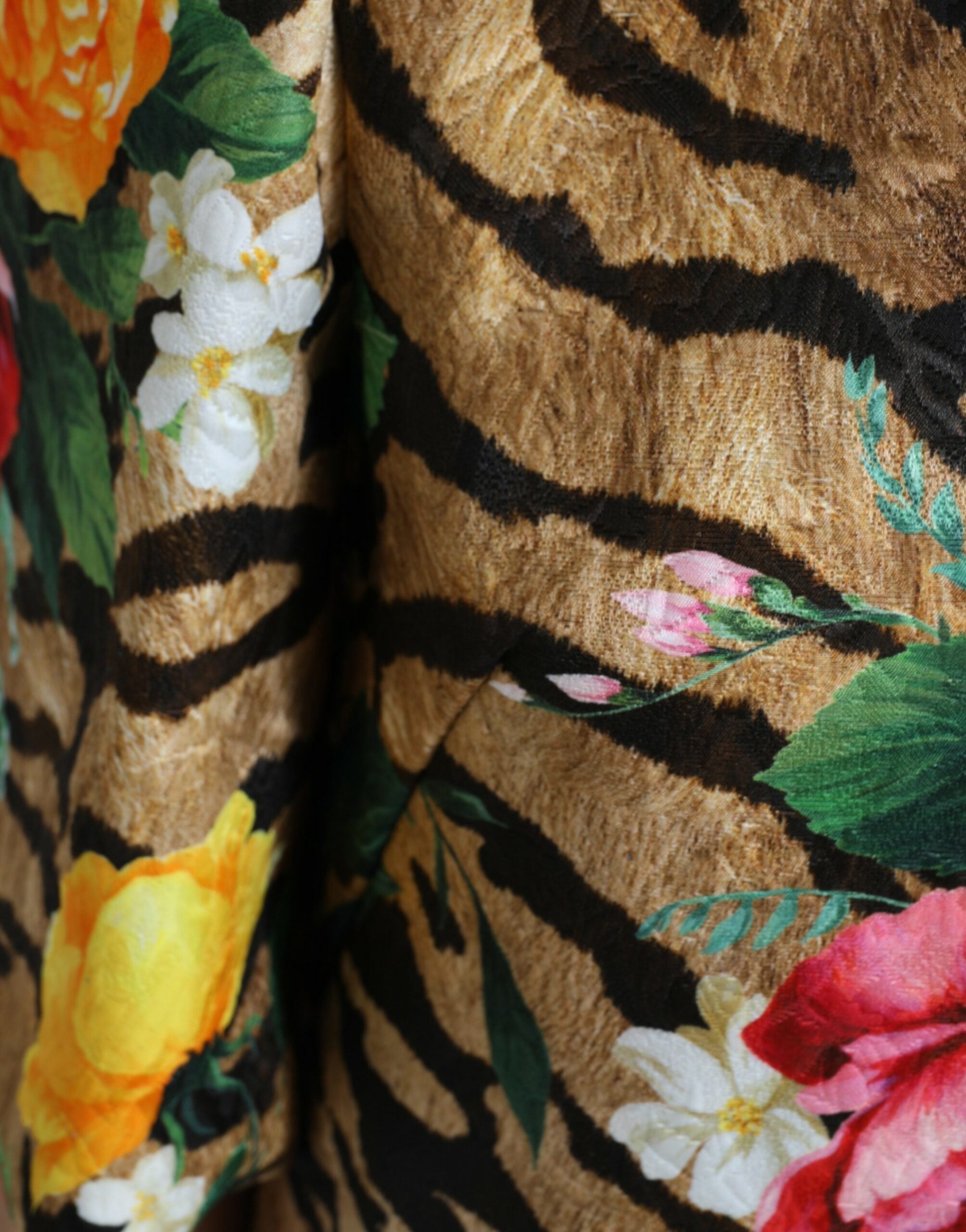 Мини рокля с щампа с животни и цветя Dolce & Gabbana