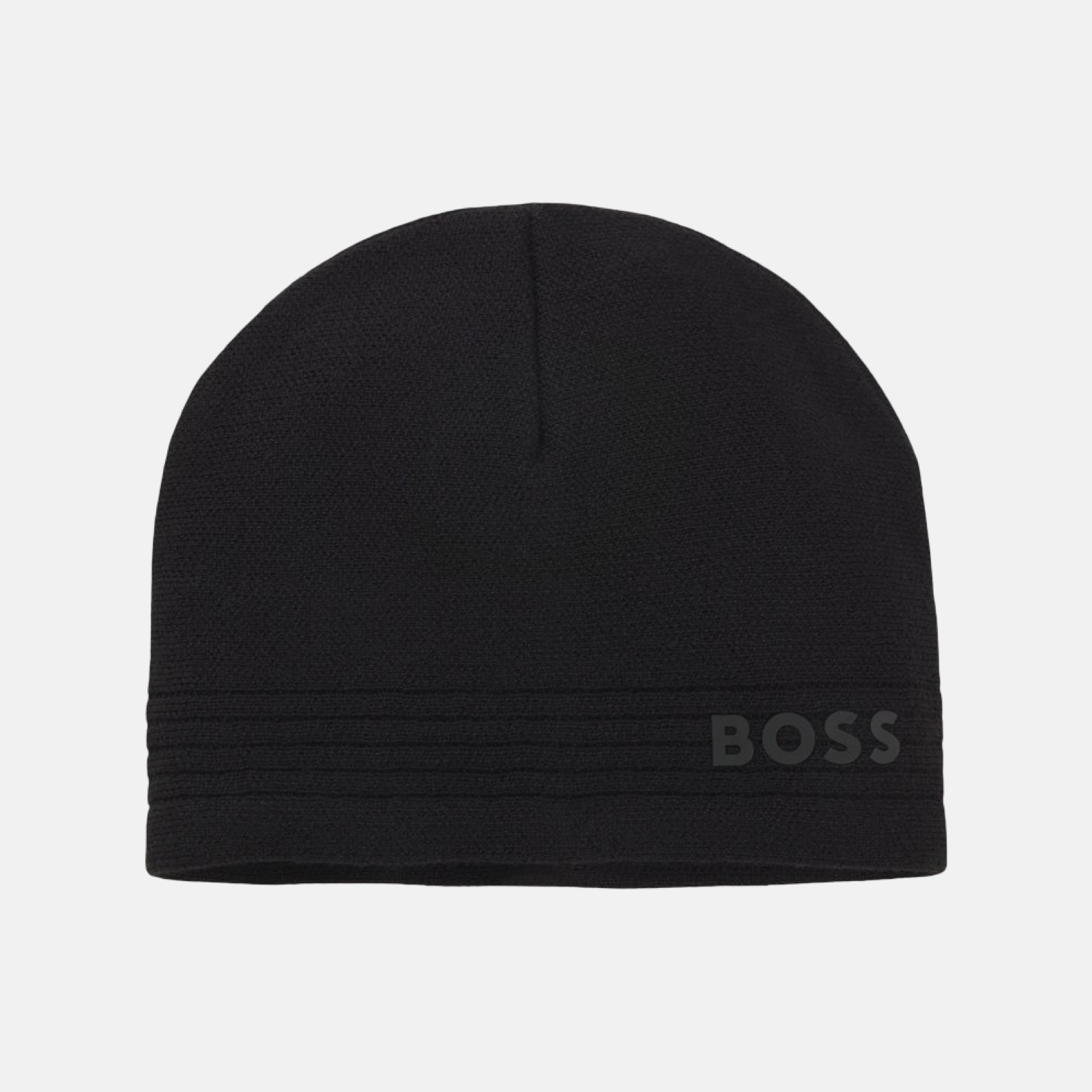 Мъжка черна зимна шапка Boss Men Hat 50552125 Front View