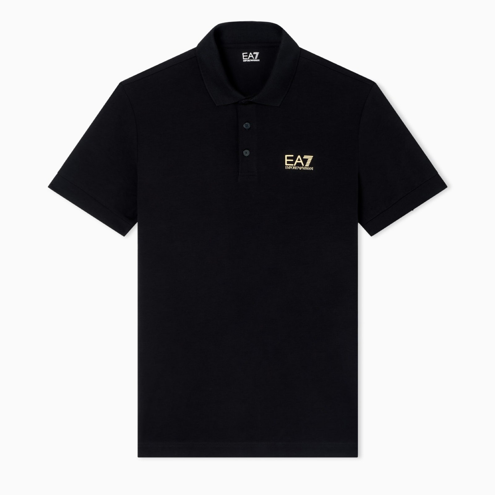 Мъжка черна поло тениска EA7 Emporio Armani Men Polo 8NPF14PJVQZ0208 Front View