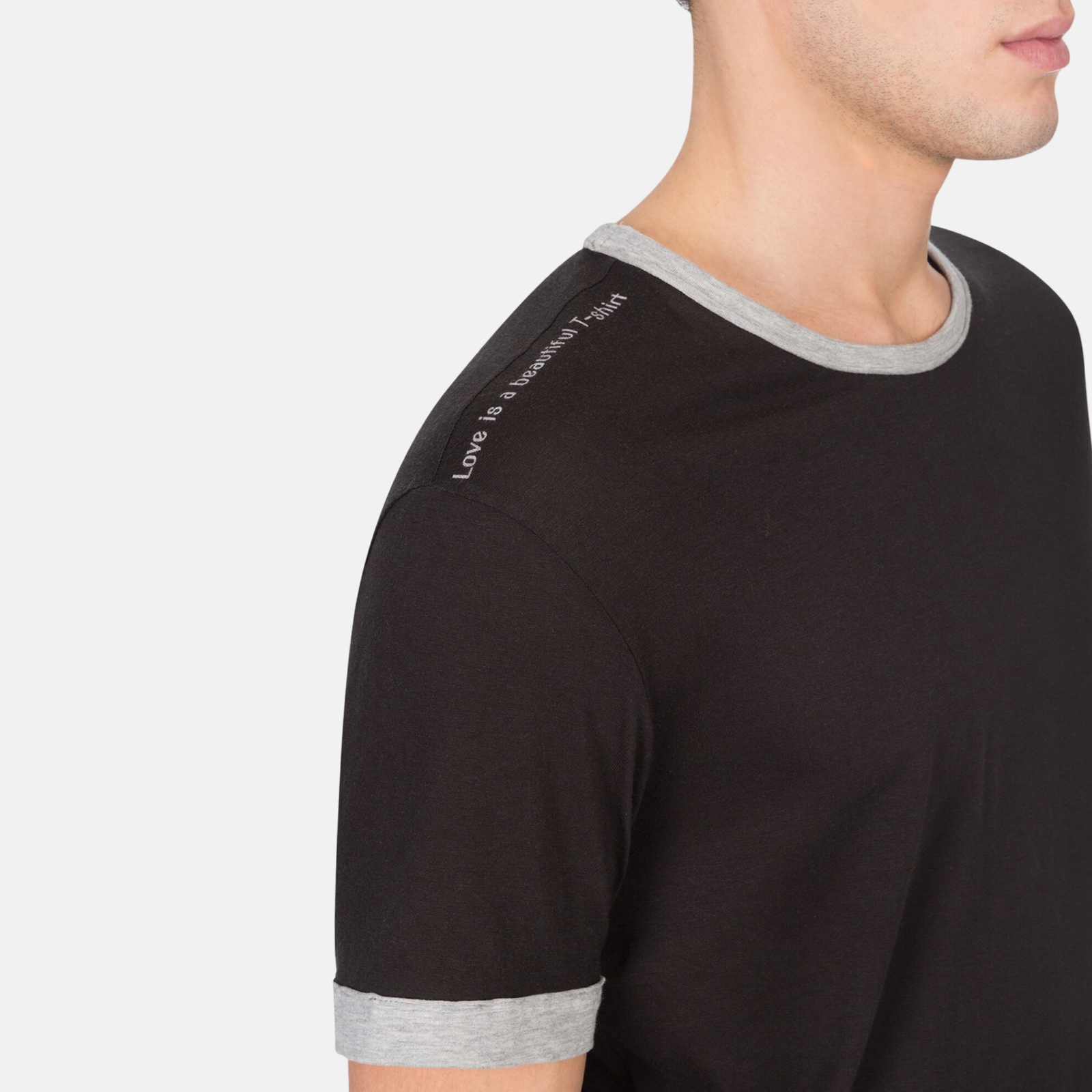 Мъжка черно сива тениска Dolce & Gabbana G8MF4T FI73A