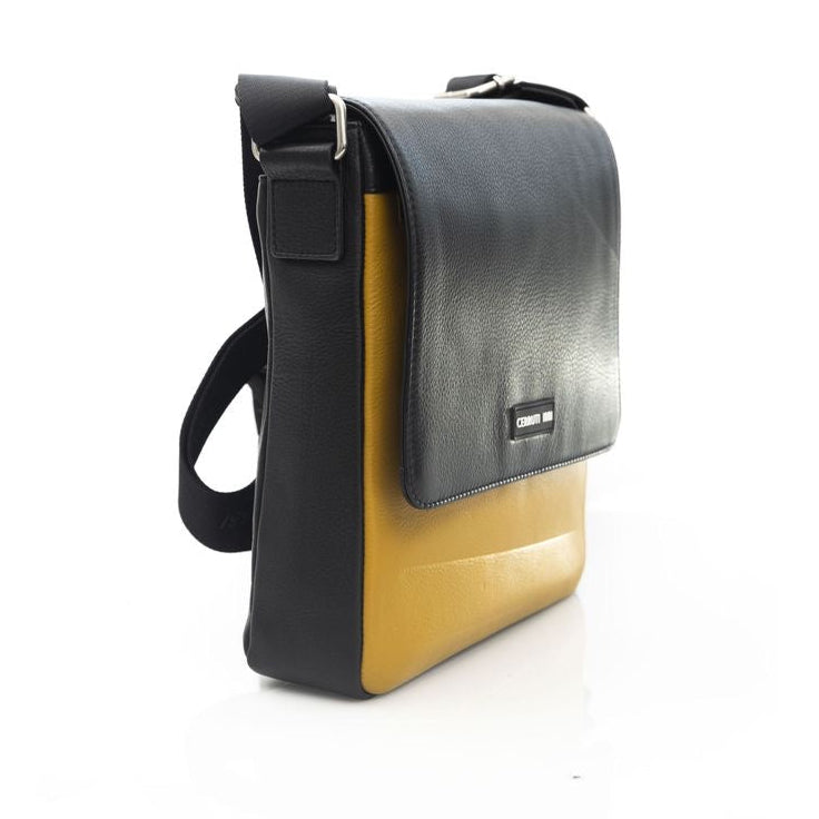 Мъжка чанта Men’s crossbody 100% leather bag Cerruti 1881 CEBO04432M Yellow and Black angled view