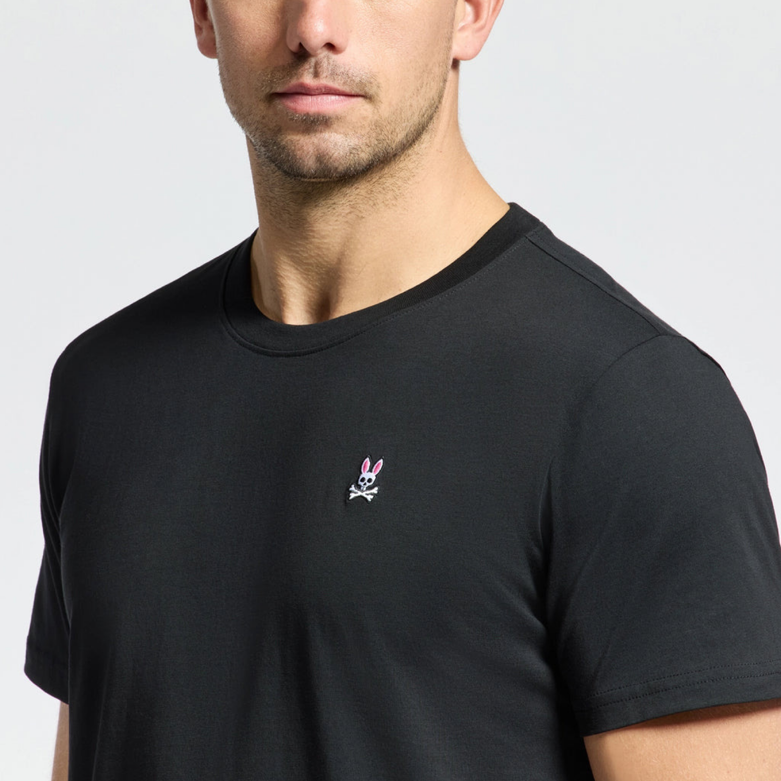 Мъжка тениска Psycho Bunny Men T-shirt B6U014CRPC 001 Close-Up
