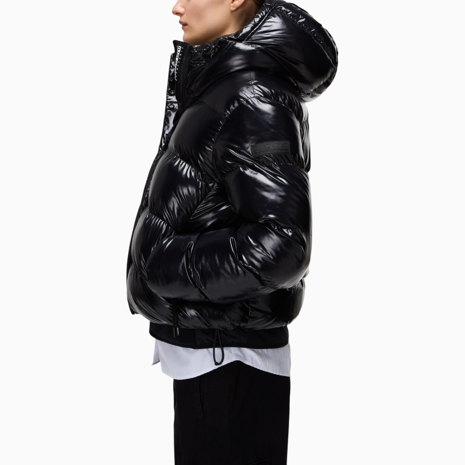 Дамско черно зимно яке Napapijri Women Jacket NP0A4HZ50 Side View