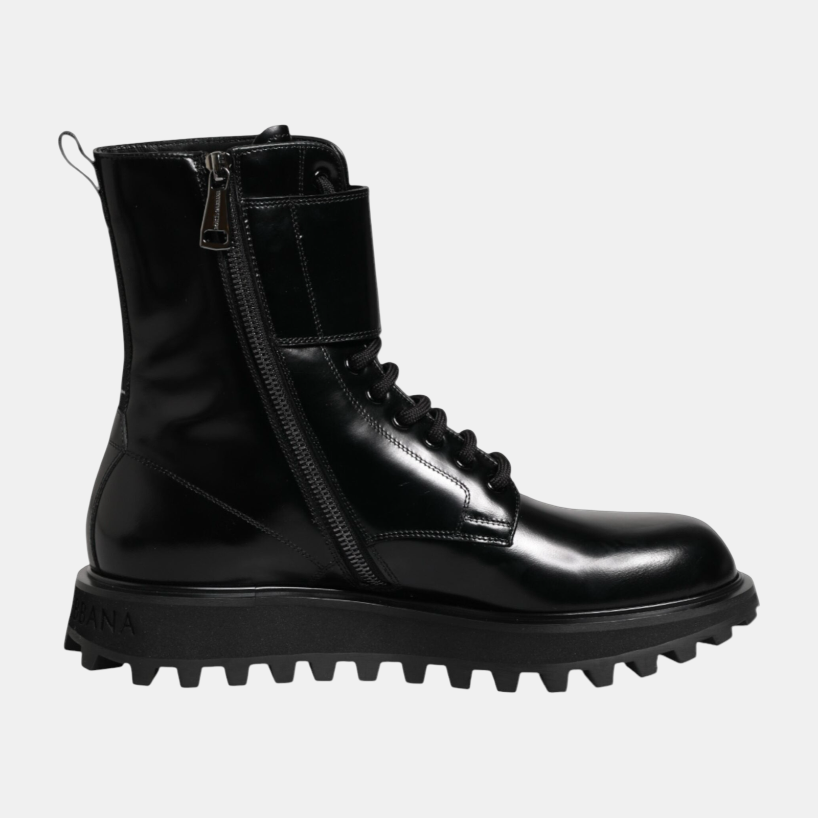 Dolce & Gabbana Combat Mid Calf Men Boots A70014 A1037 80999 Medial View