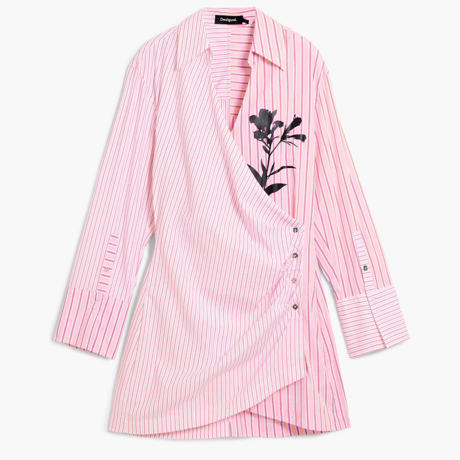 Дамска рокля Desigual Women Shirt-Style Dress 26SWVW01 3025 Front View