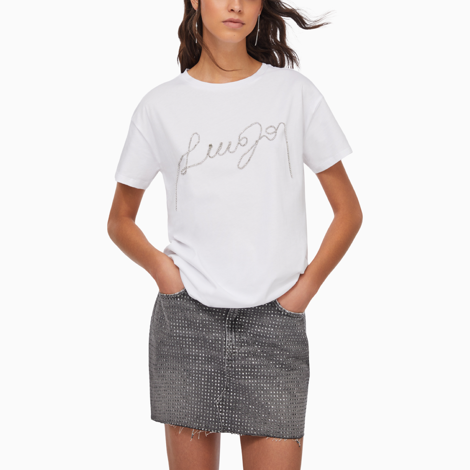 Дамска бяла тениска Liu Jo Women T-shirt UF5261 JS923 P9003 Front View