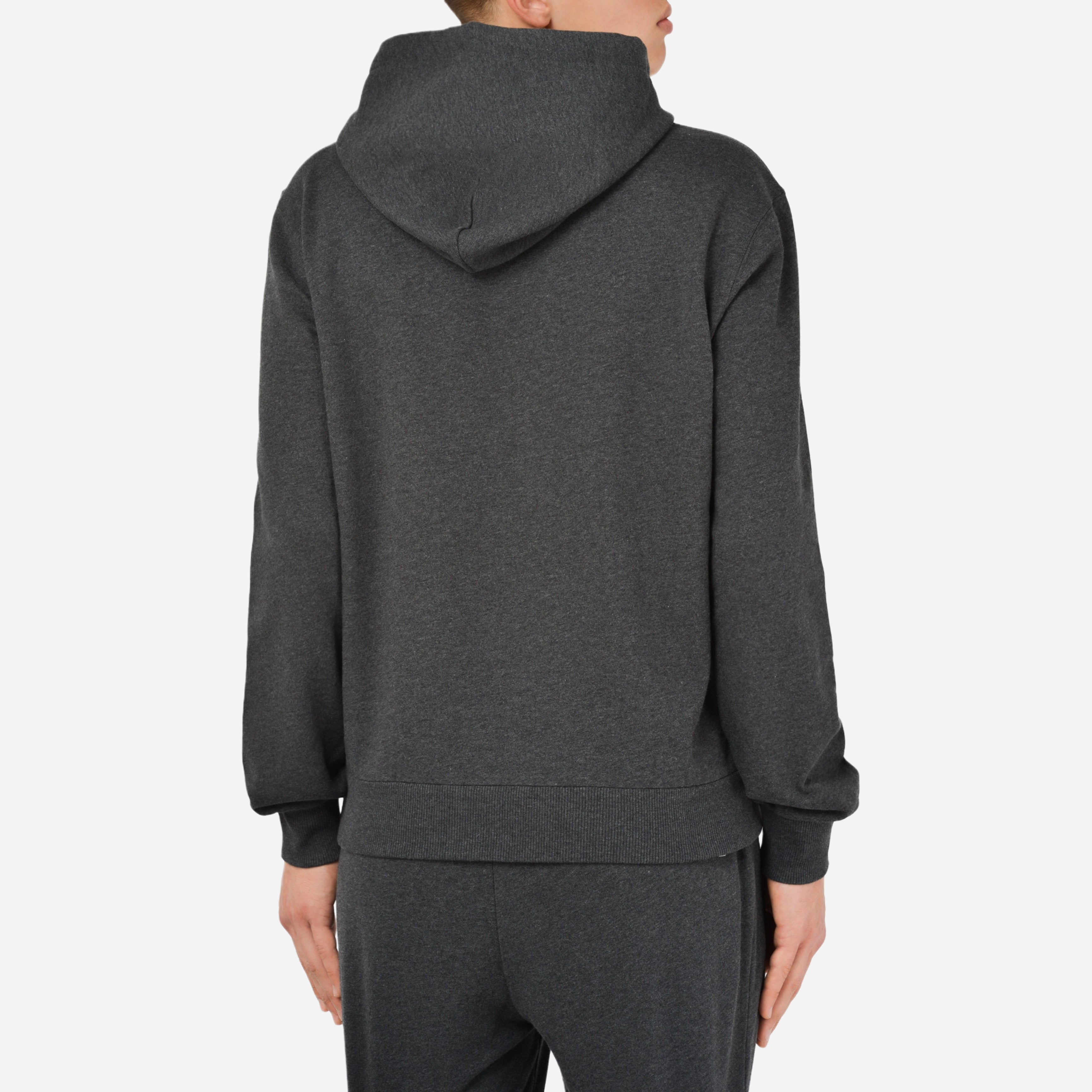 Мъжки памучен суичър худи в сиво DOLCE & GABBANA Men Cotton Grey Sweatshirt