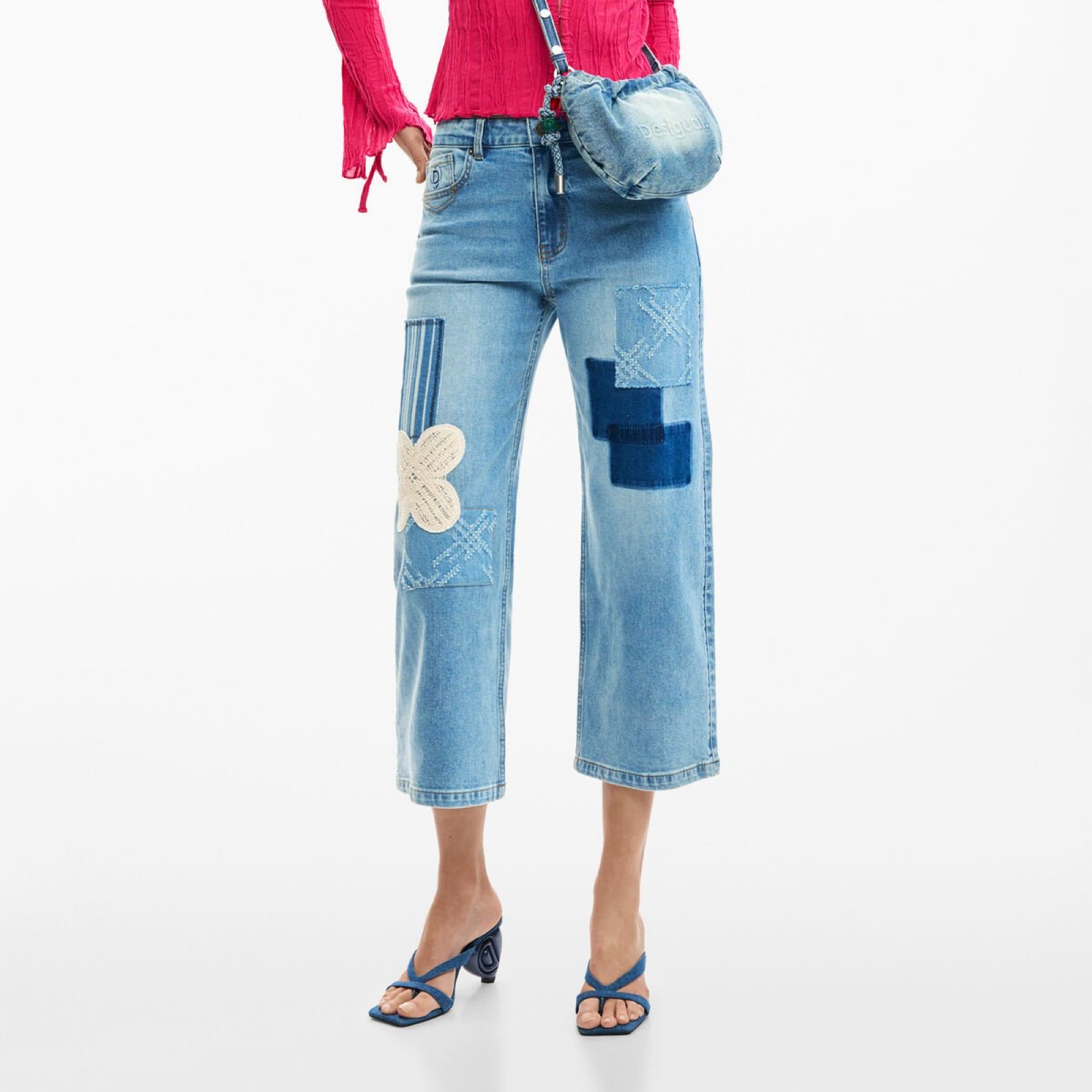 Дамски дънки Desigual Women Jeans 26SWDD24 5053 Front View