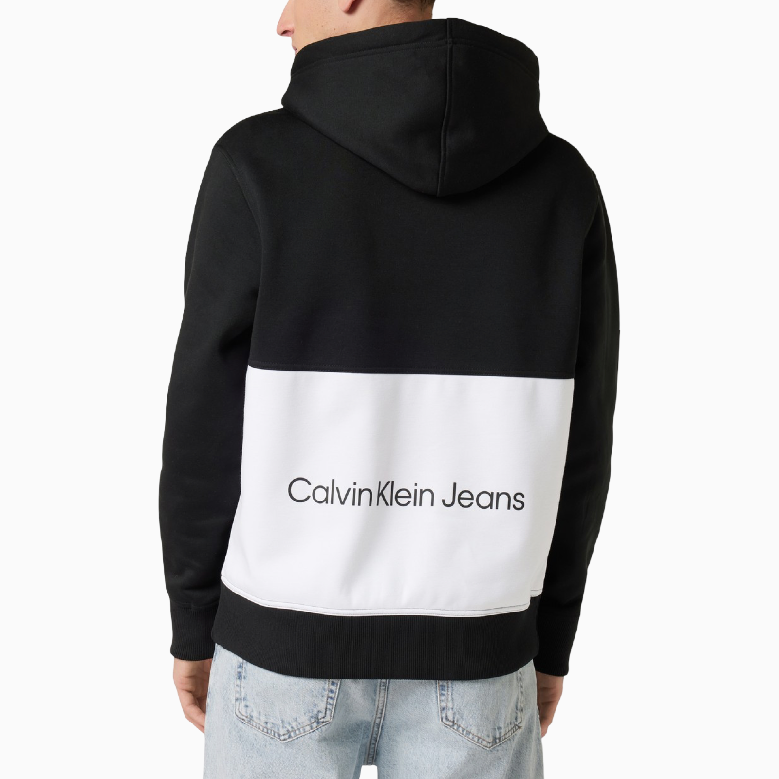 Мъжко черно худи Calvin Klein Jeans Men Hoodie J30J323435 Back View