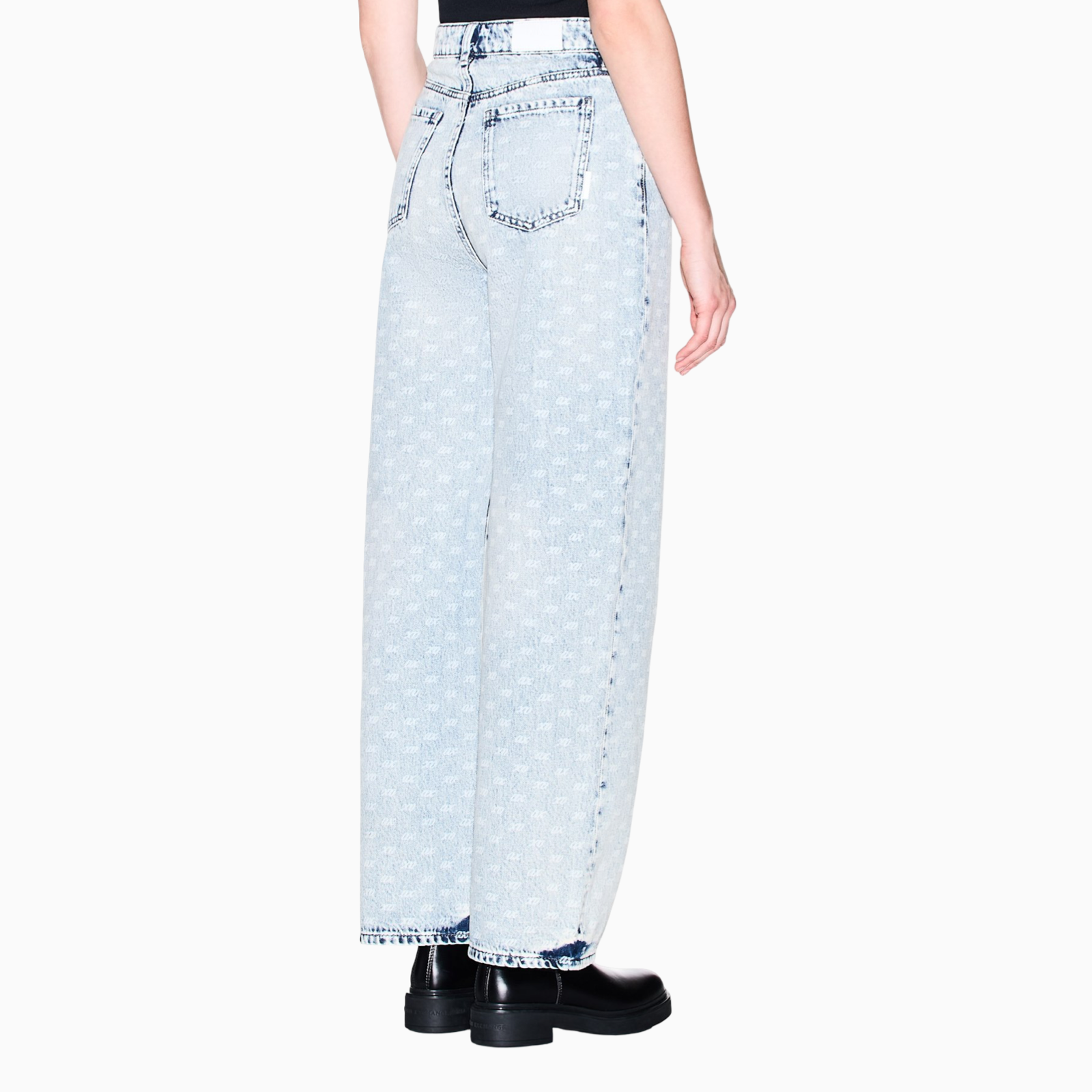 Дамски дънков панталон Armani Exchange Women Oversized Denim Trousers XM000100 AF25777 FB010 Back View