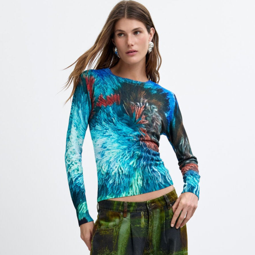 Дамски пуловер Desigual women’s sweater 26WWJF02 5013 Model view