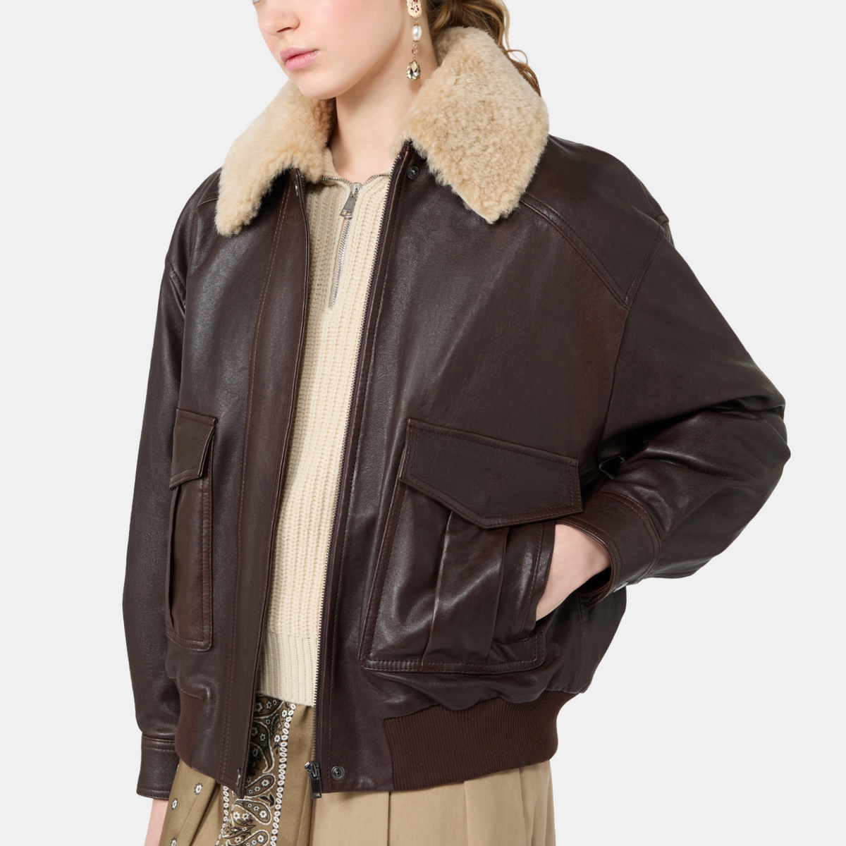 Max Mara Aviator Jacket WE5446016206001 Side View