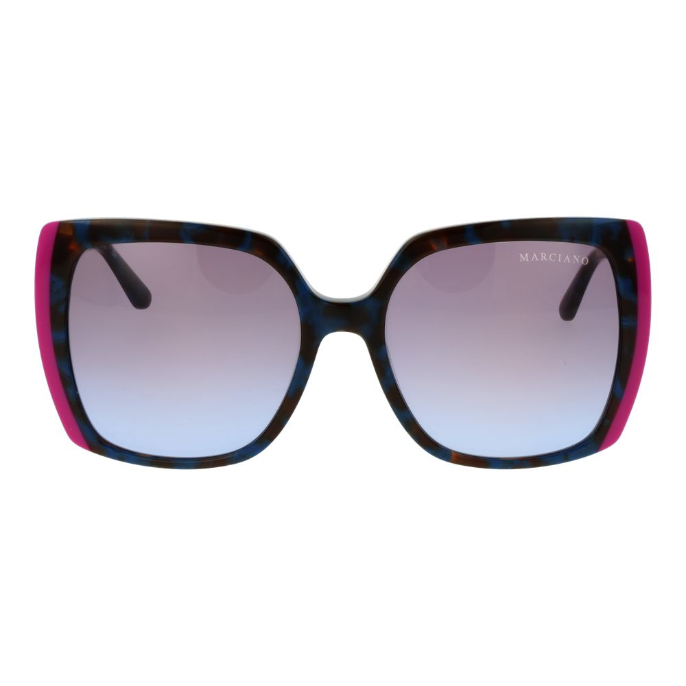 Дамски слънчеви очила Marciano by Guess GM00005 92W Blue Havana with Fuchsia Accents front view