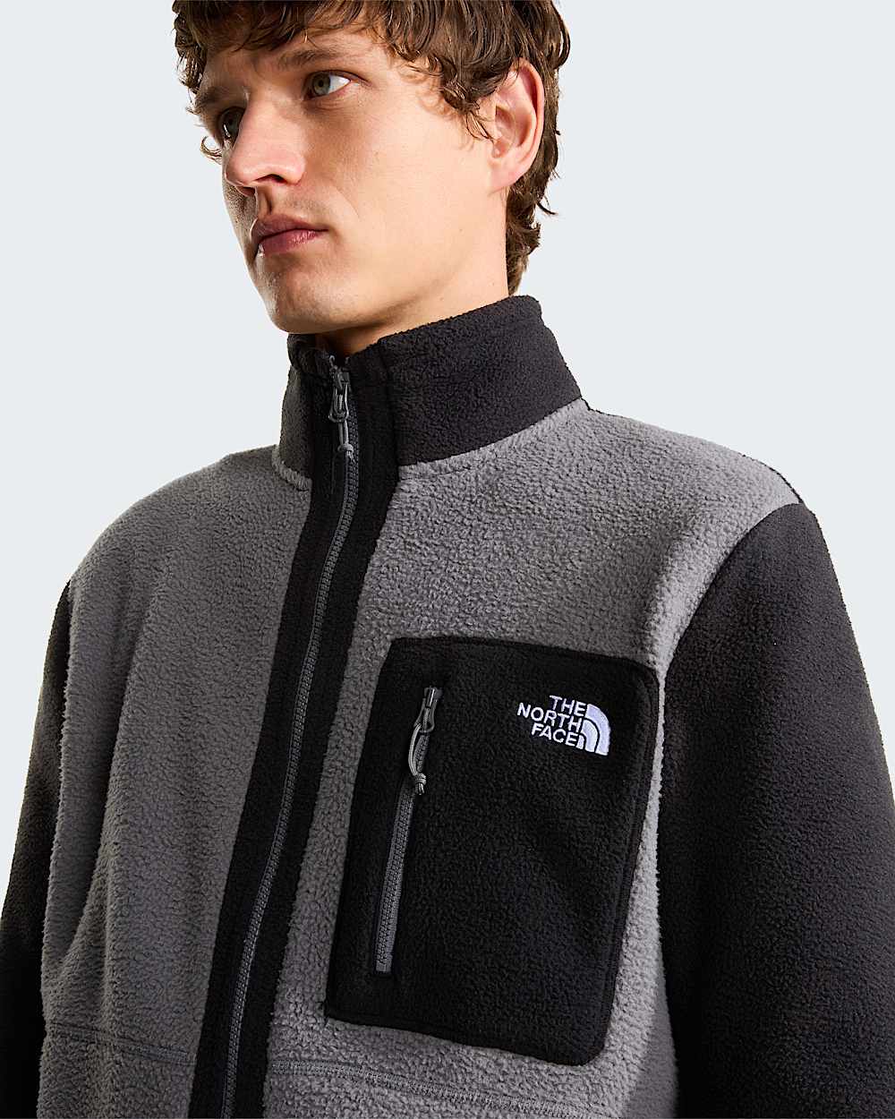 Men’s fleece sweatshirt The North Face Yumiori
NF0A883R RPI Black and Gray close up view