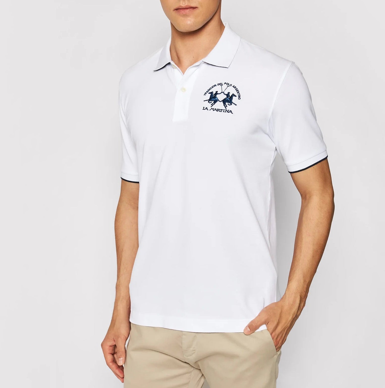 Мъжка поло тениска Men’s polo La Martina
CCMP01 PK001 00001 White