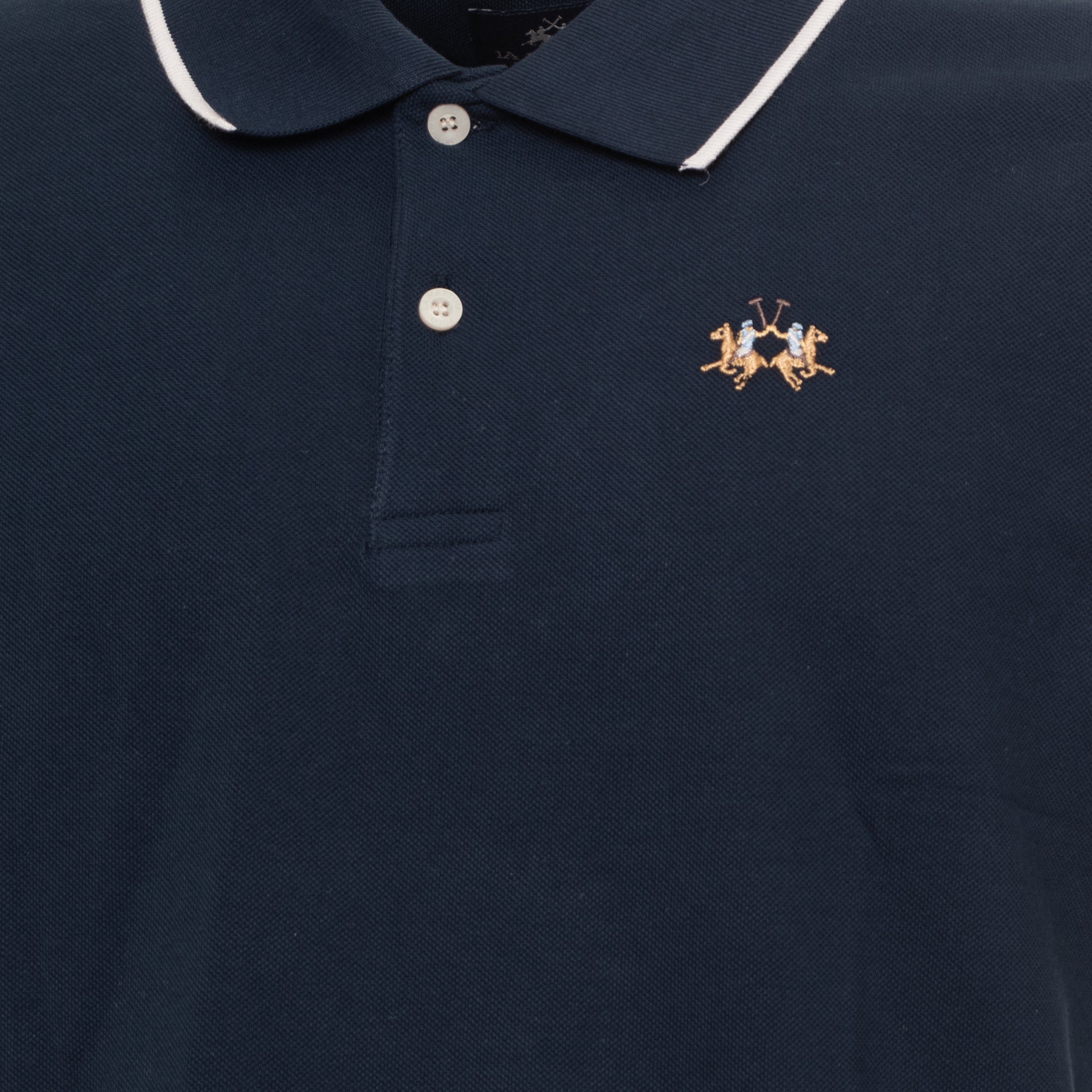 Мъжка поло тениска Men’s polo shirt La Martina
XMP036 PK031 07017 Navy logo view