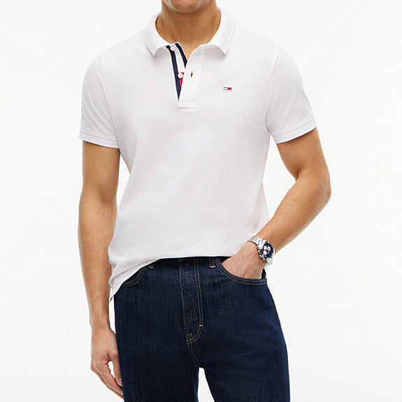Мъжка поло тениска Men’s polo shirt Tommy Hilfiger DM0DM15370 YBR White