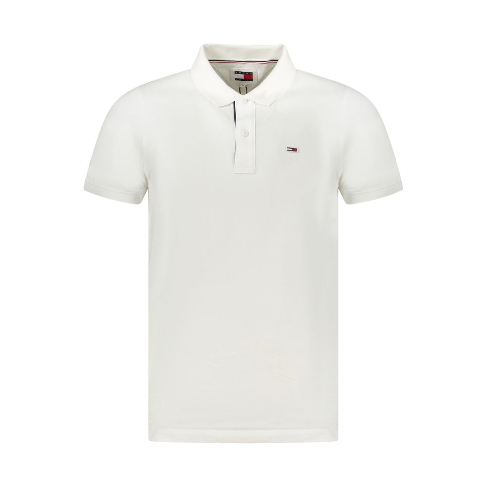 Мъжка поло тениска Men’s polo shirt Tommy Hilfiger DM0DM15370 YBR White front view