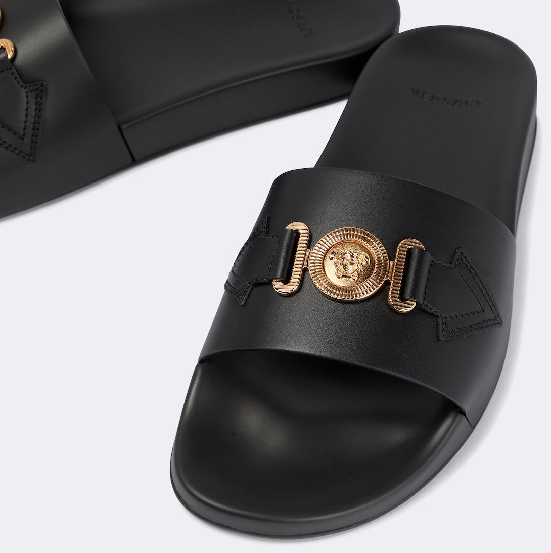 Мъжки чехли Men’s slides Versace Medusa Biggie 1010628 DV46G 1B00V Black / Gold