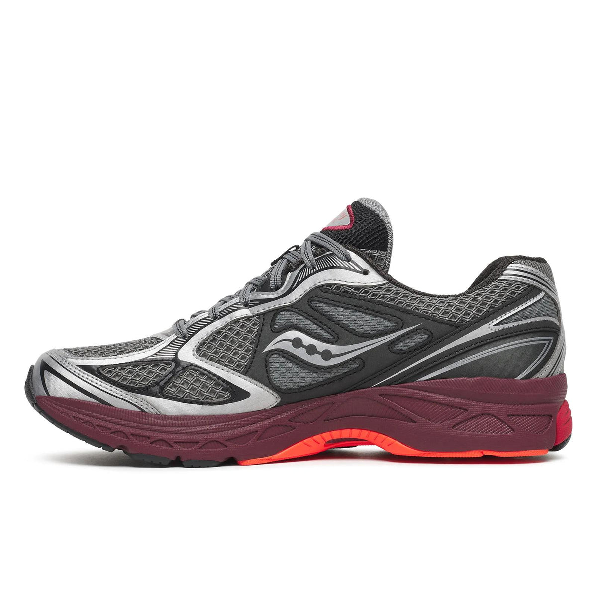 Ανδρικά αθλητικά παπούτσια Saucony Progrid Guide 7 S101493-1013 (ασημί / Maroon) Πλάγια όψη