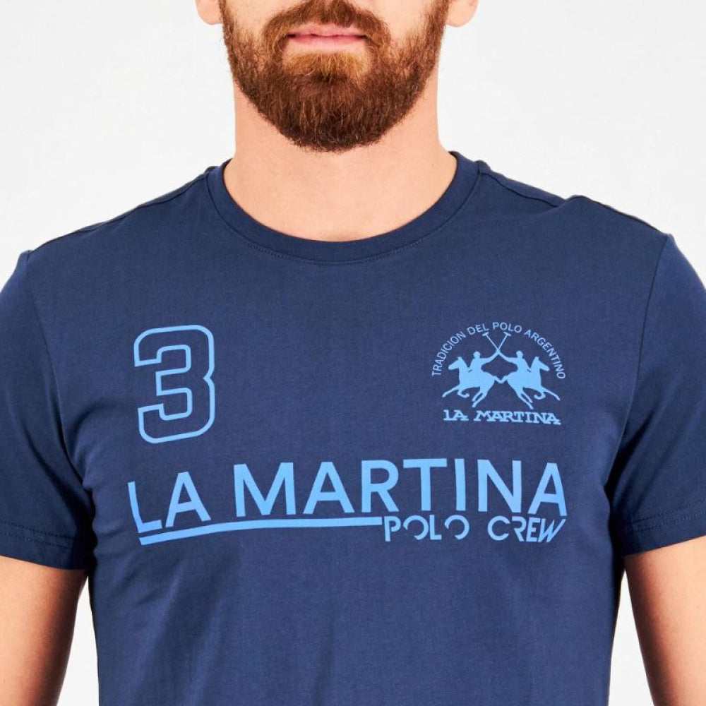 Мъжка тениска Men’s t-shirt La Martina
XMR310 JS206 07017 Blue close up view