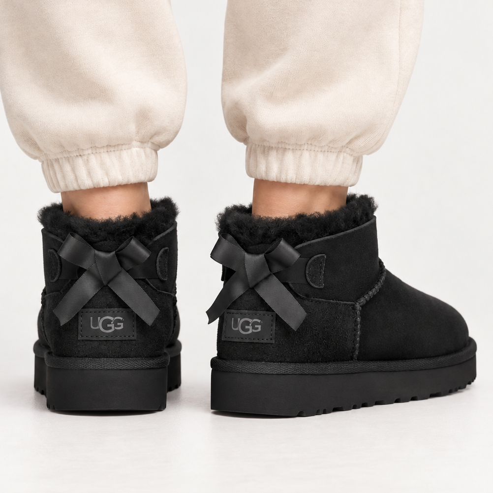 Дамски боти Women’s UGG Ultra Mini Bailey Bow Boots 1185491 Black