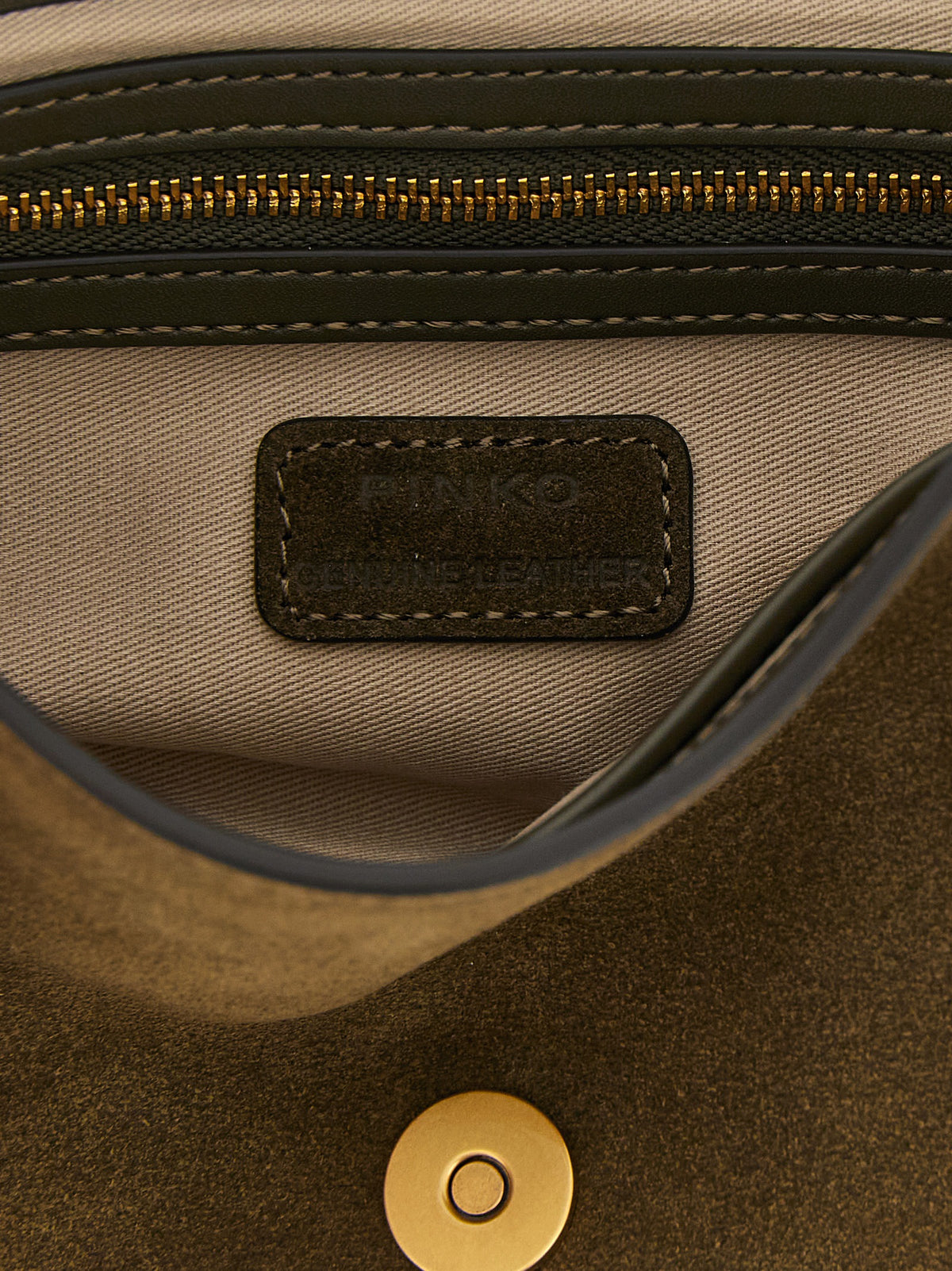Дамска чанта през рамо Women’s crossbody bag Pinko Love Satchel 107655A0F6 V65Q Military Green inside view