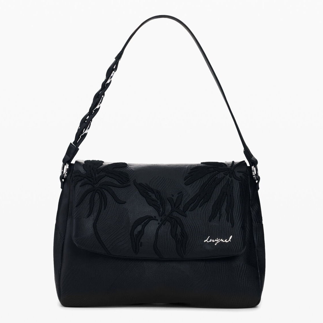 Дамска чанта раница Women’s handbag and rucksack Desigual 26SAKP31 2000 Black front view