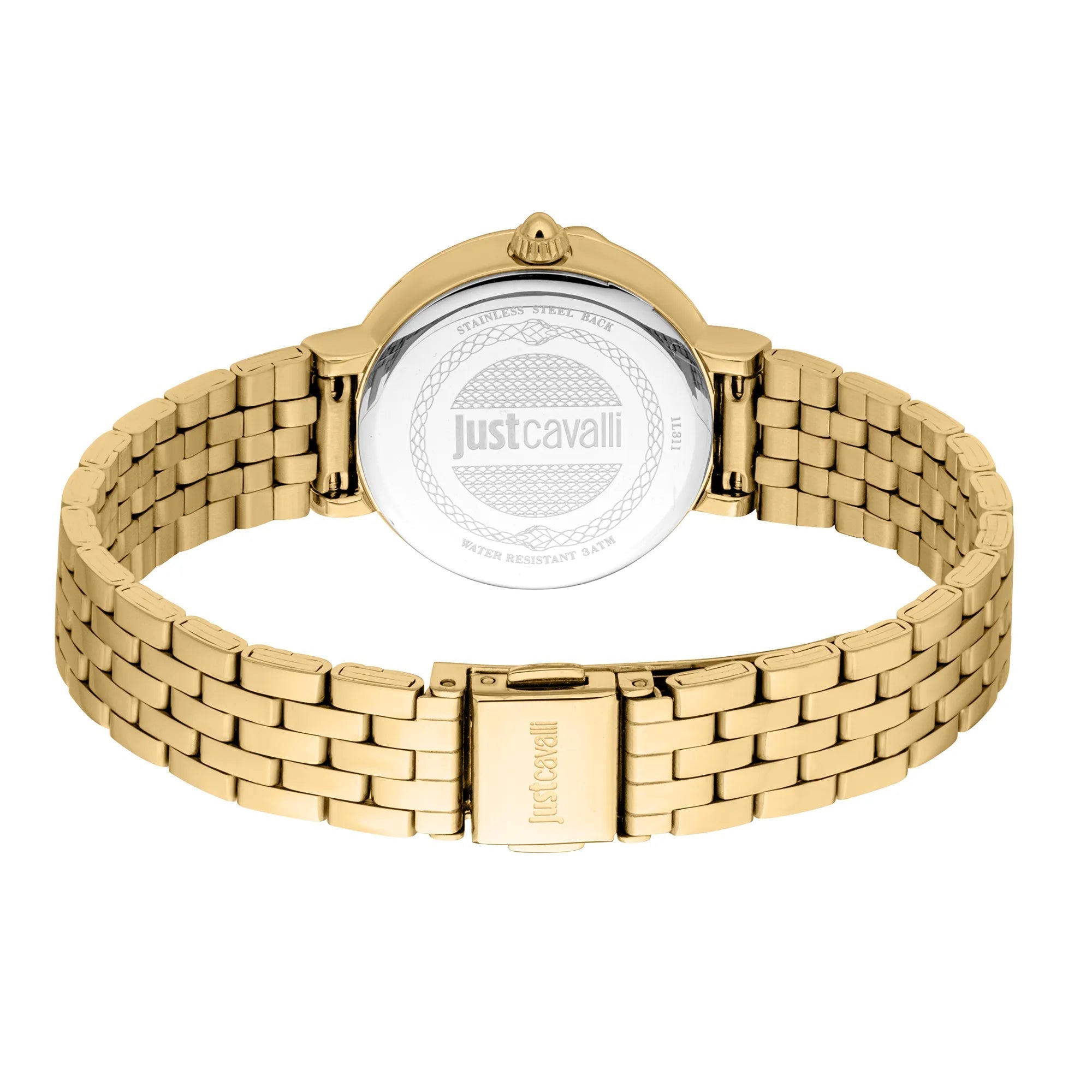 Дамски часовник Women’s set watch + bracelet Just Cavalli Brave Snake JC1L311M0035 back view