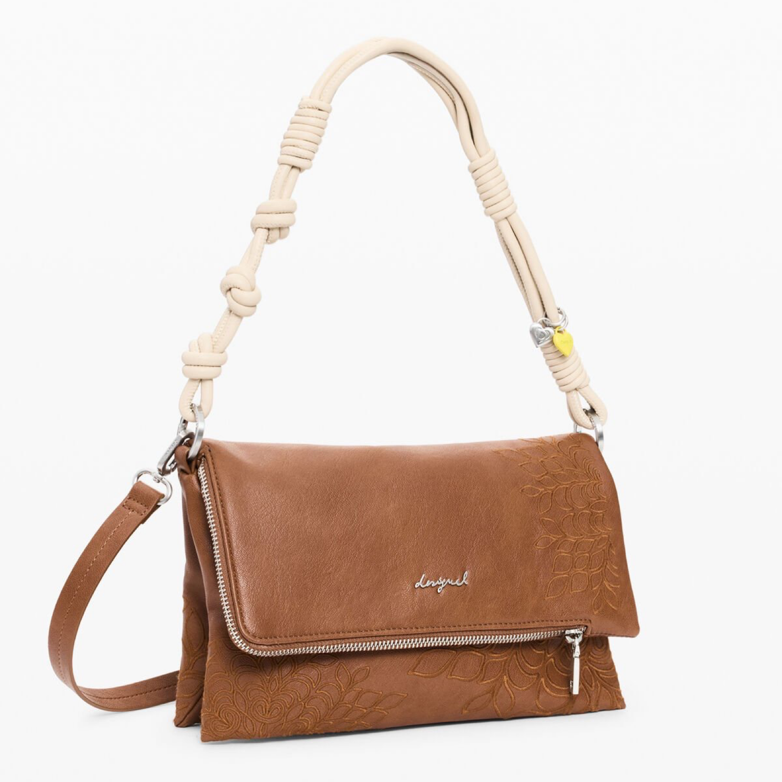 Дамска чанта за рамо Women’s shoulder bag Desigual 26SAXPB8 6011 Brown angled view