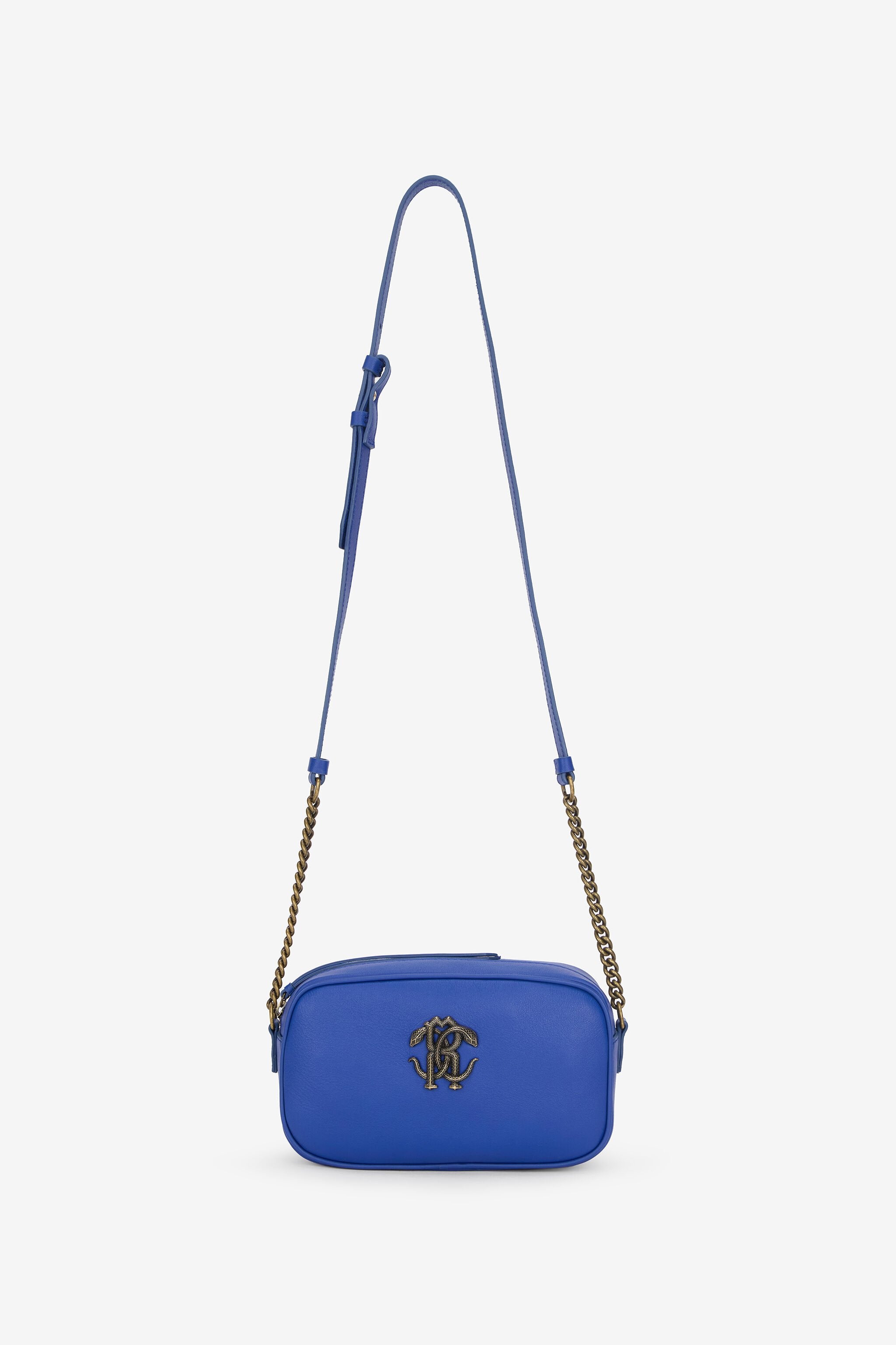 Дамска чанта Women’s shoulder bag Roberto Cavalli POB00B PZ796 04986 Blue front view