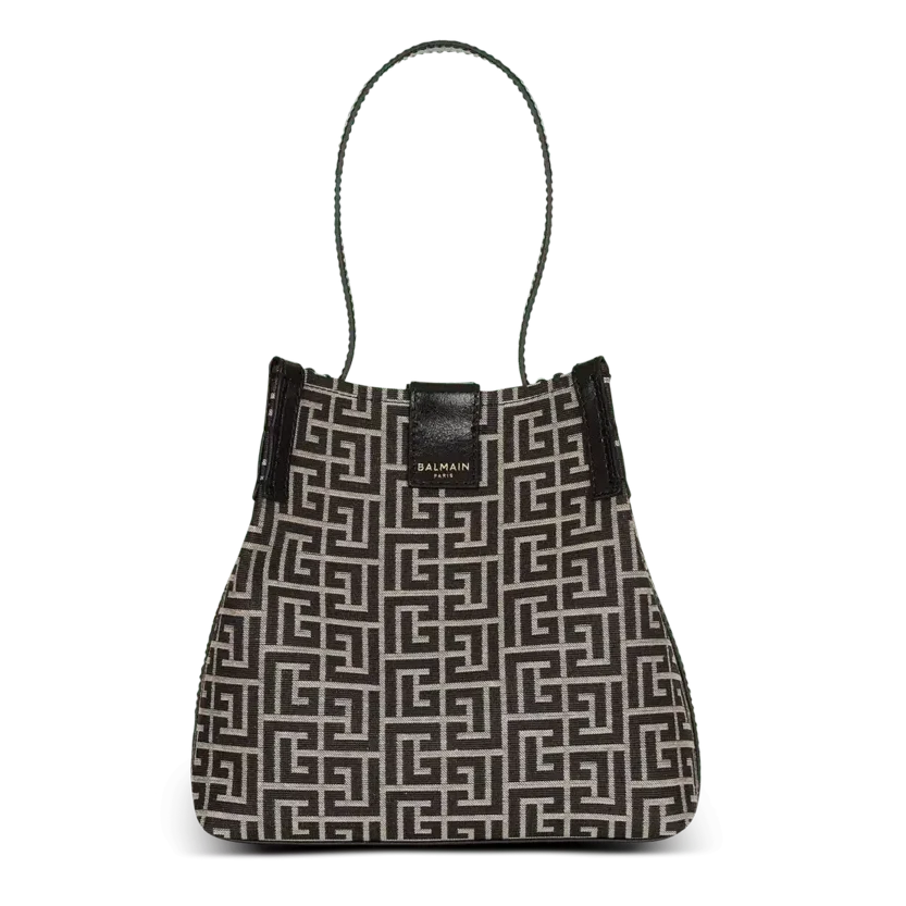 Дамска чанта Women’s shoulder bucket bag Balmain GN1CA032TJMBGFE front view