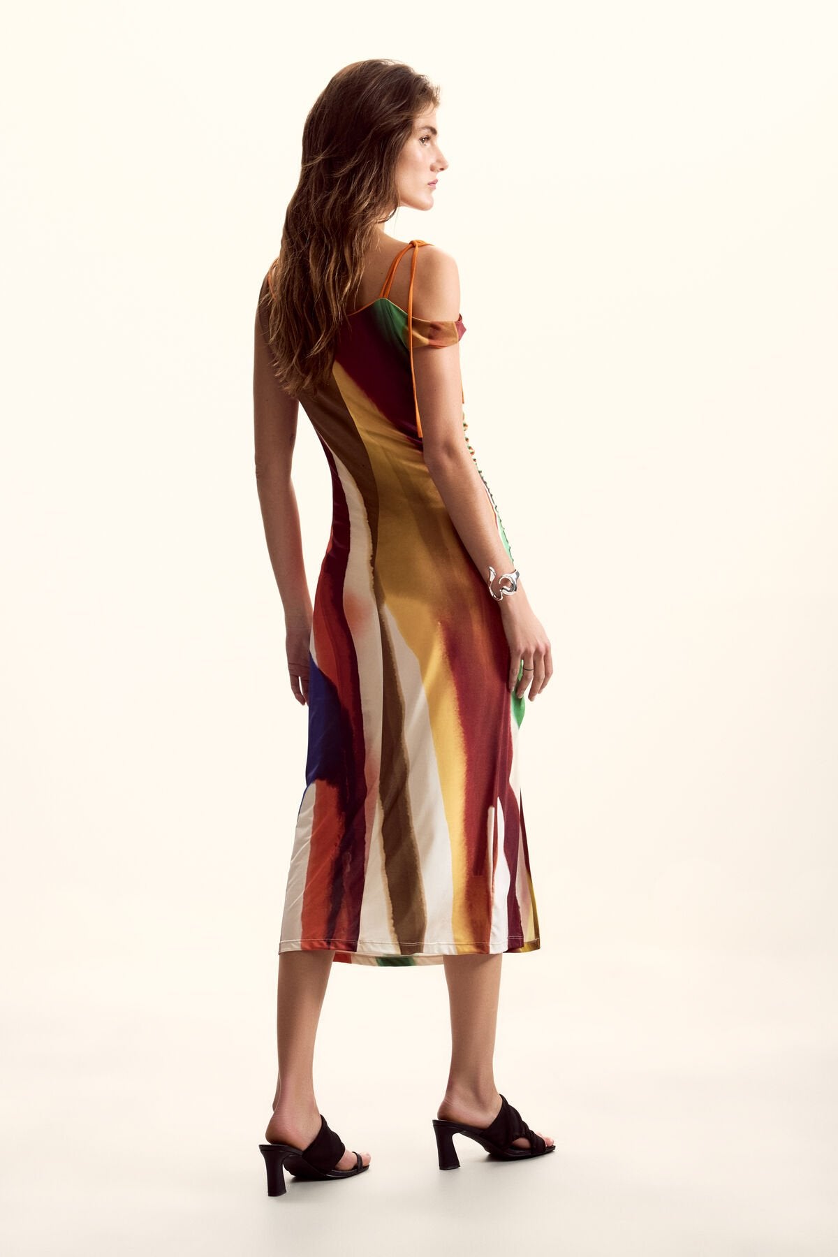 Дамска рокля Women’s striped dress Desigual by M. Christian Lacroix 26SWVK171001 back view