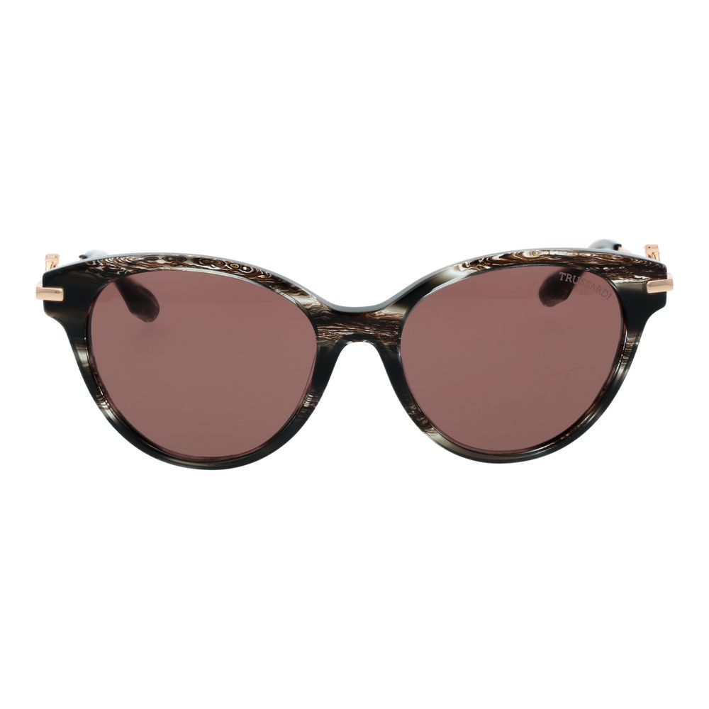 Дамски слънчеви очила Women’s sunglasses Trussardi TSW9025 E01 Brown front view