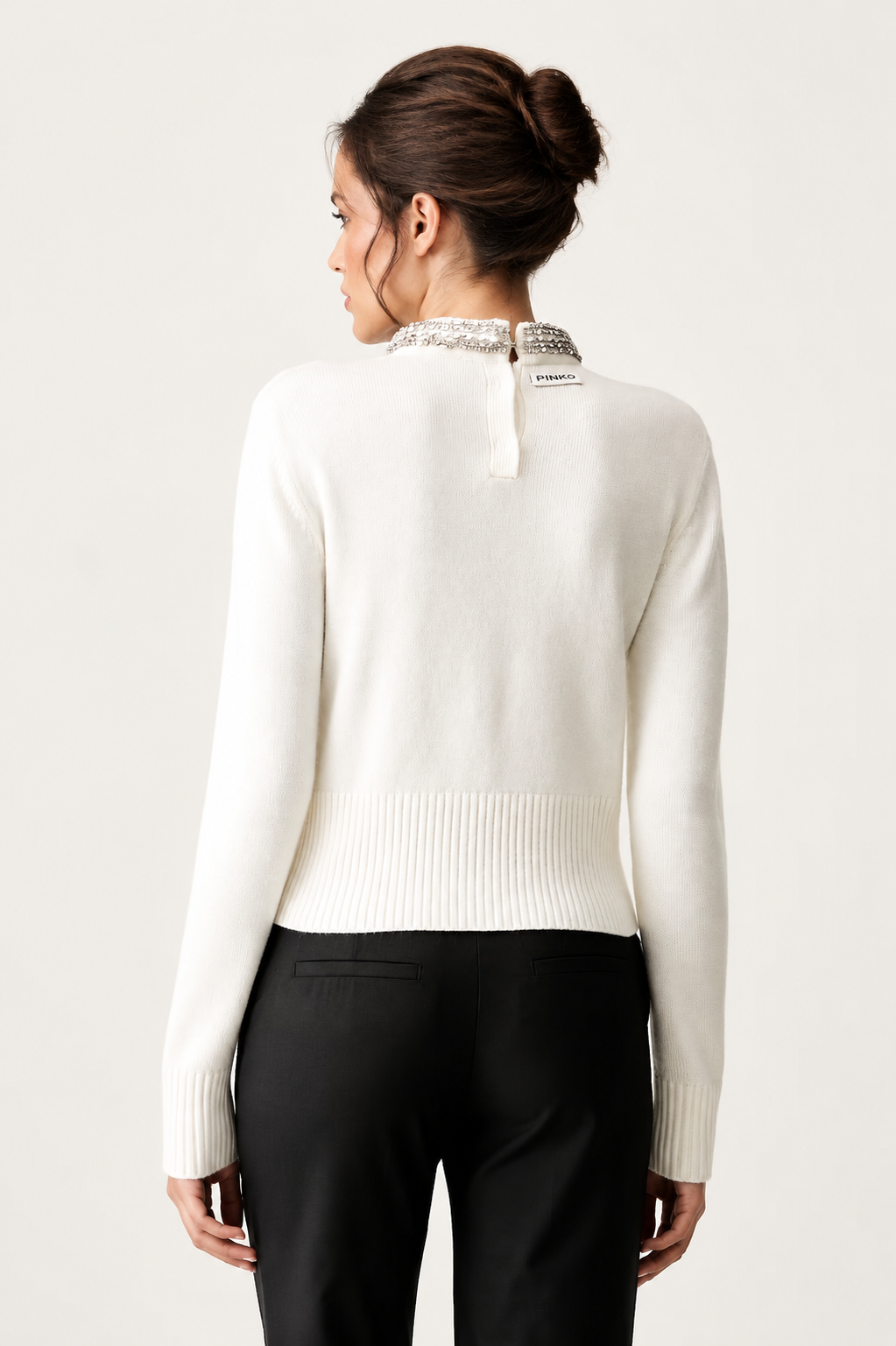 Дамски пуловер Women’s sweater Pinko Berlino
107274A3GI Z03 White back view