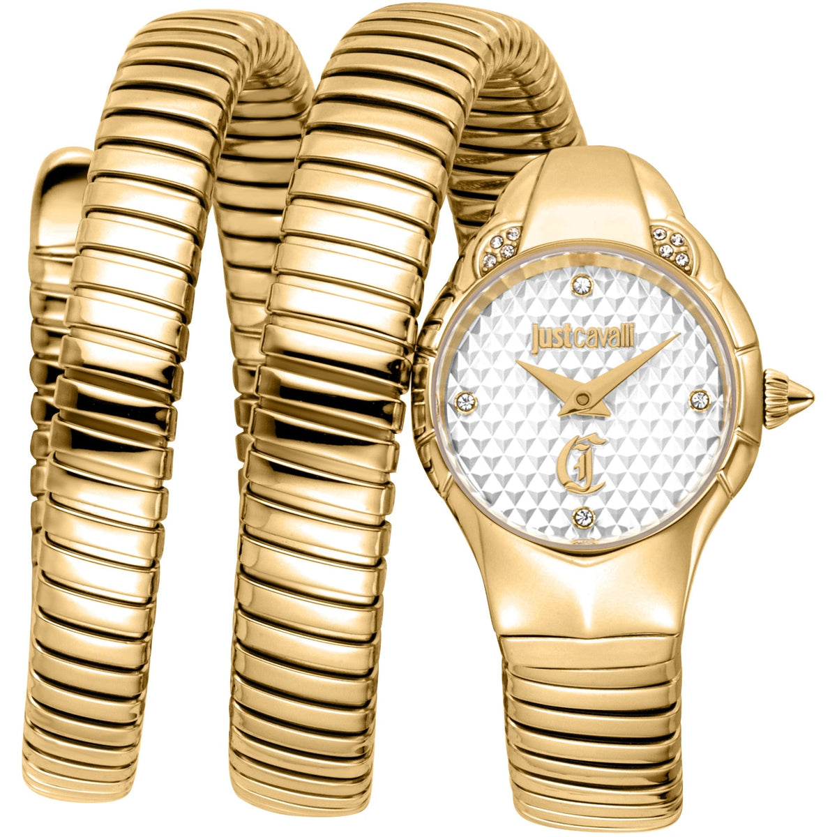 Women’s watch Just Cavalli Signature Snake Amanta Yellow Gold Silver JC1L393M0025