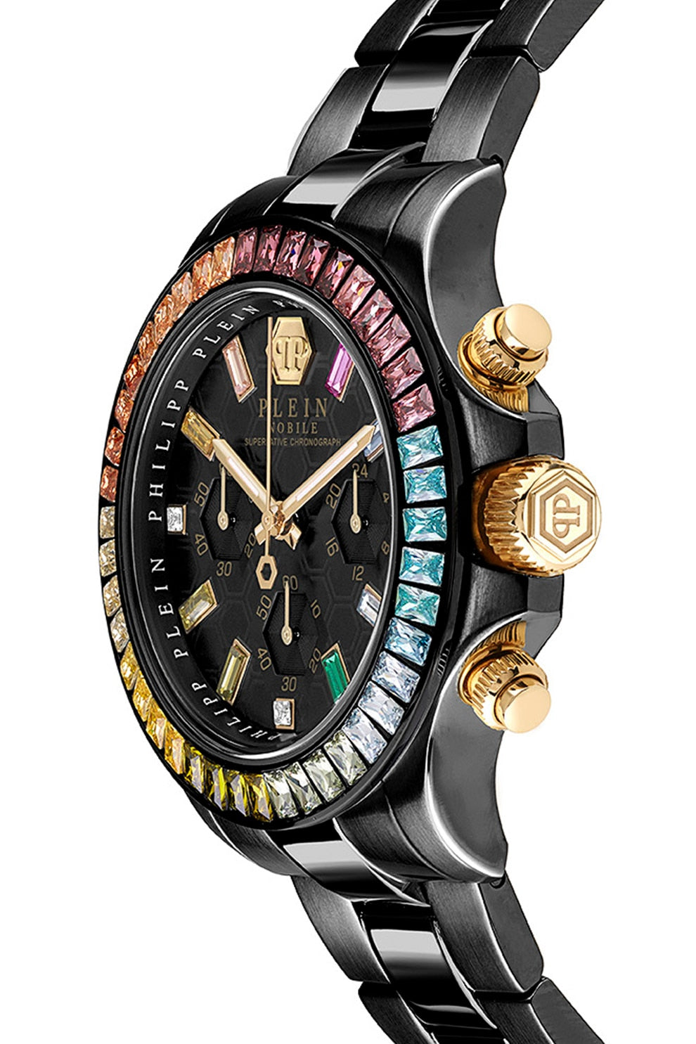 Дамски часовник Women’s watch Philipp Plein Nobile Superlative Chronograph PWSBA0623 Black side view