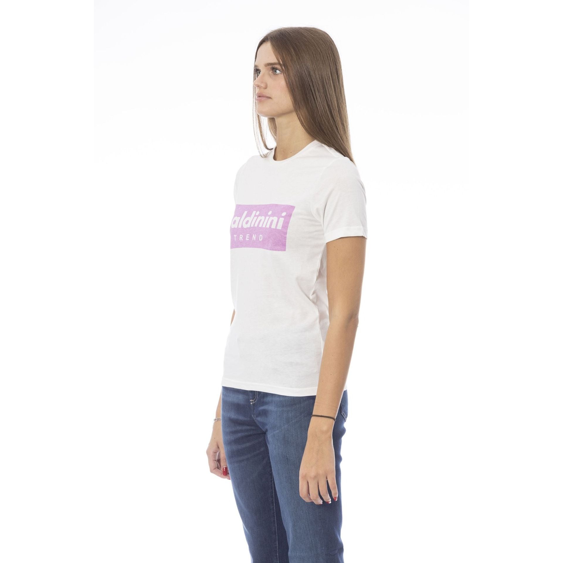 Дамска тениска Women’s t-shirt Baldinini Trend TSD02 MANTOVA PANNA2 angled view