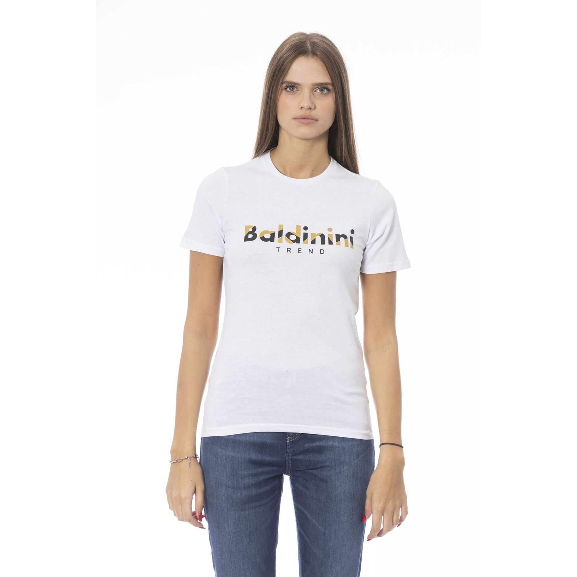 Дамска тениска в бяло Women’s t-shirt Baldinini Trend TSD04 MANTOVA BIANCOWHITE front view