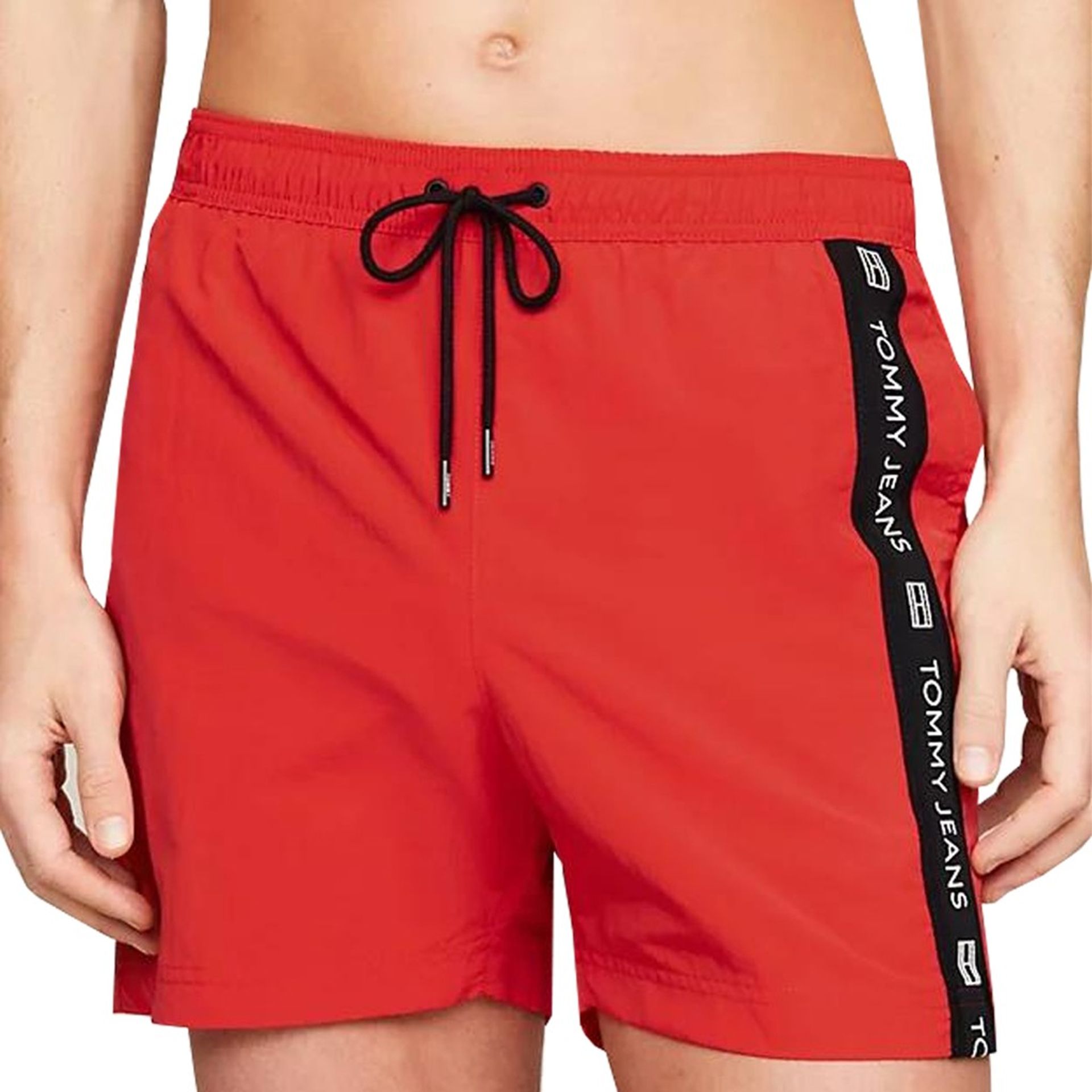 Мъжки бански в червено Men’s swimwear in red Tommy Hilfiger UM0UM03142 XM9 Front view