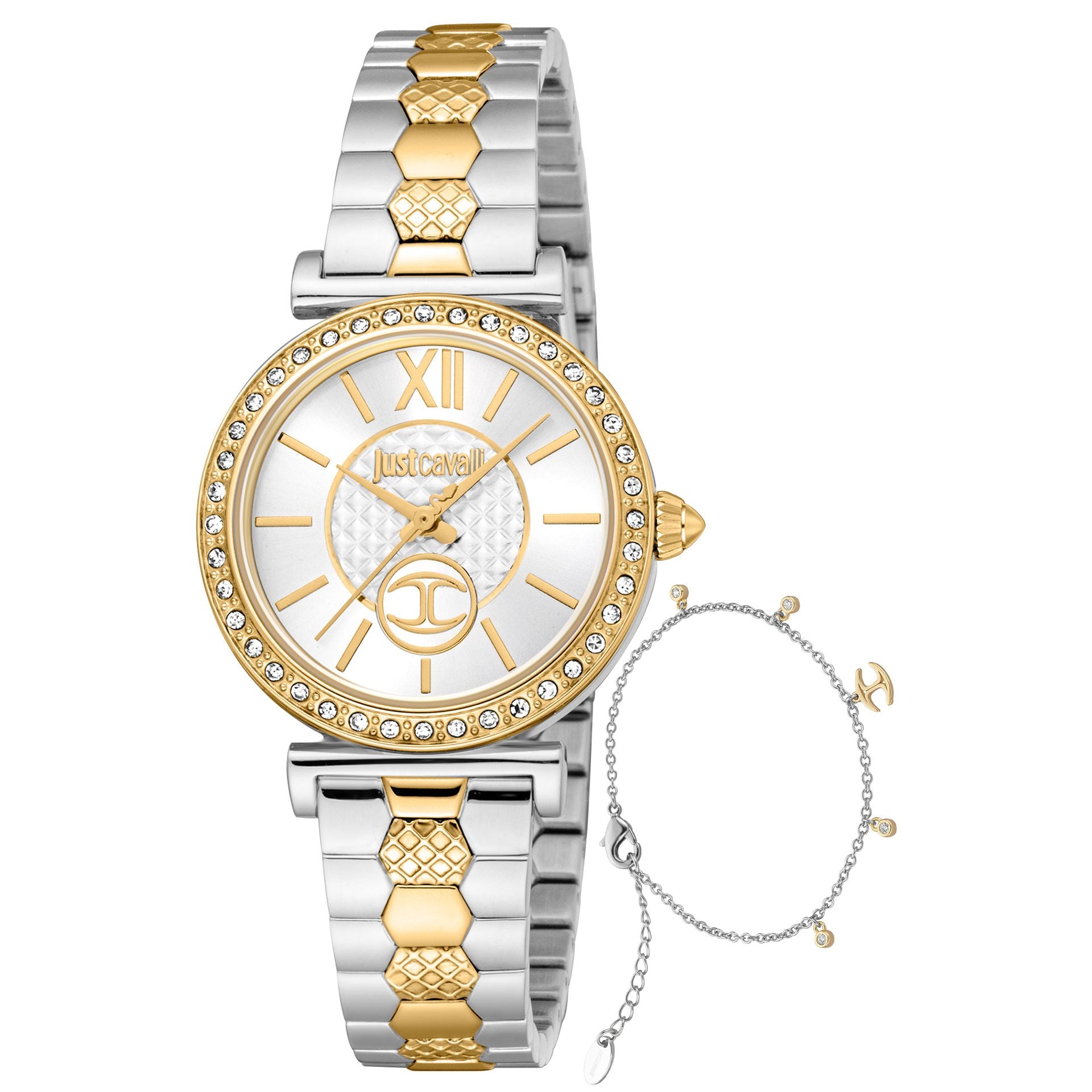 Комплект дамски часовник Women’s watch Just Cavalli SET Varenna
JC1L273M0085 Two Tones Yellow Gold