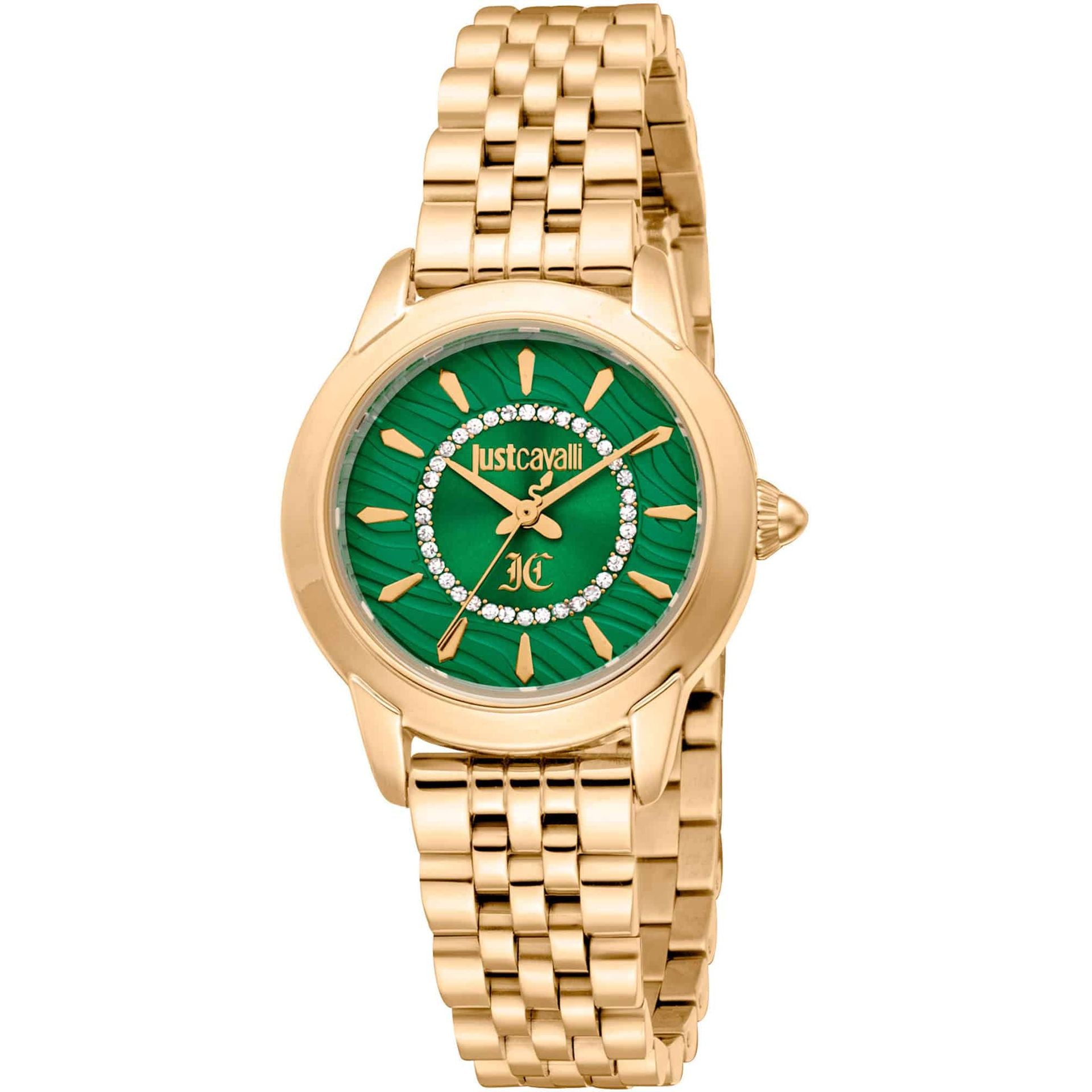 Дамски часовник Women’s watch Just Cavalli Animalier JC1L333 Allegra
JC1L333M0035 Yellow Gold Green