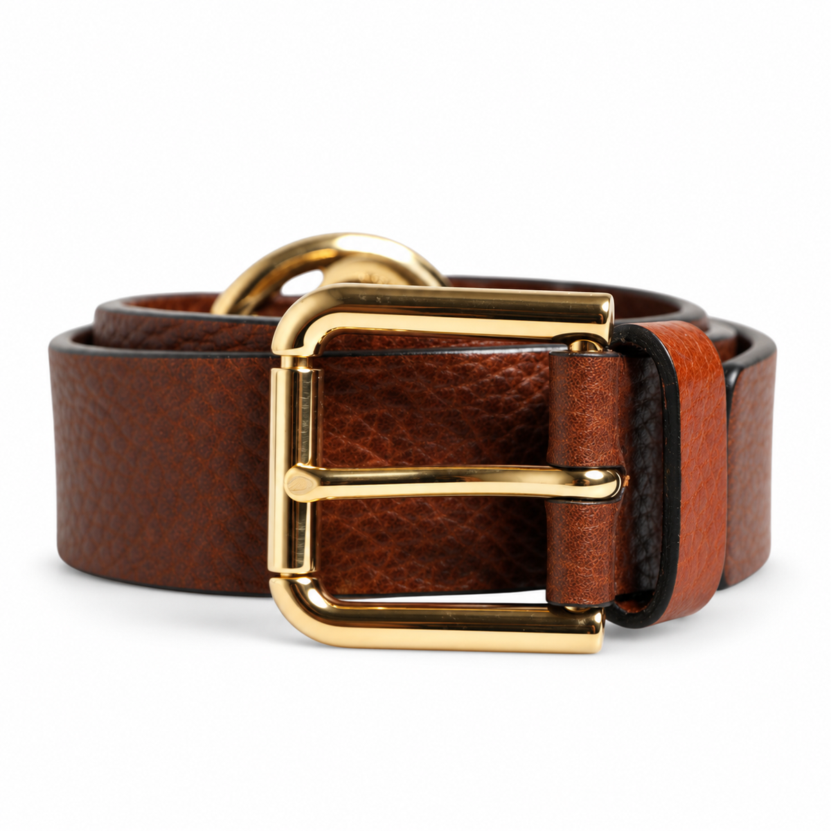 Men's belt Dolce & Gabbana SKU: BC4638 AO960 front coiled view